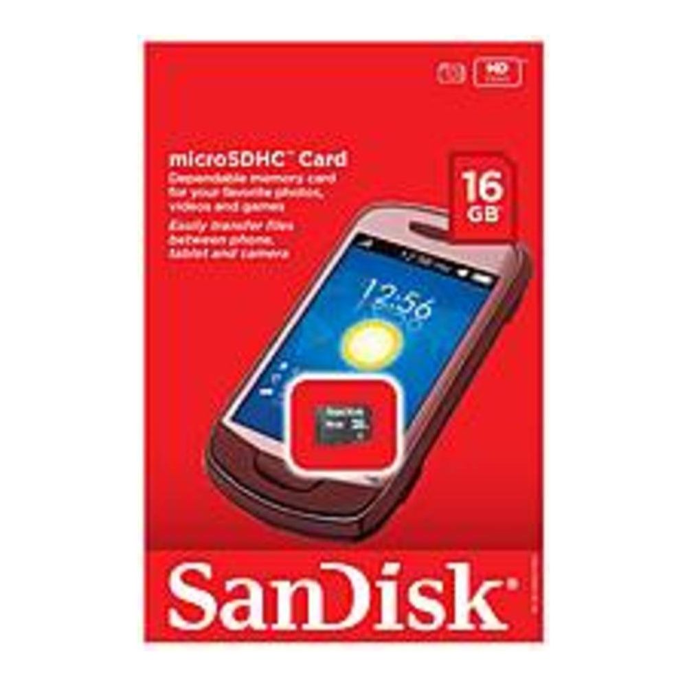 Sandisk SDSDQ-16384-A11M 16GB MicroSDHC Card