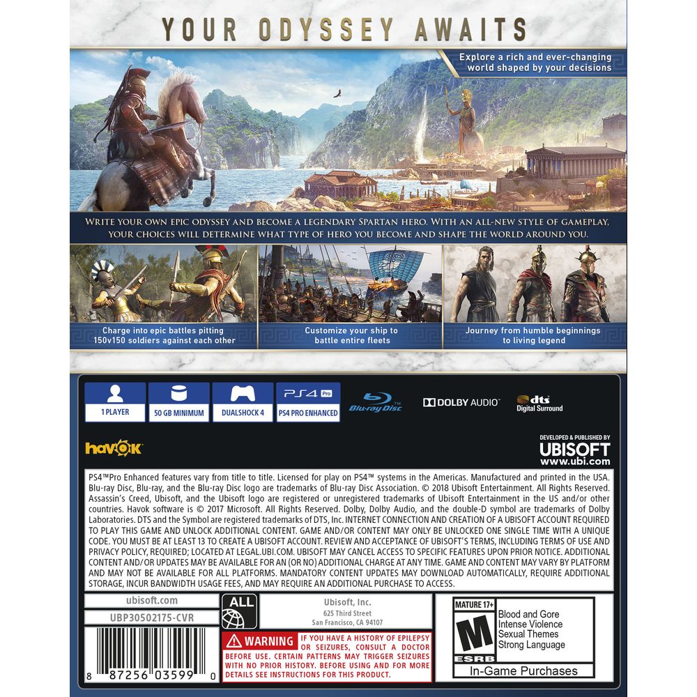 Ubisoft Assassin's Creed Odyssey Standard Edition (PS4)