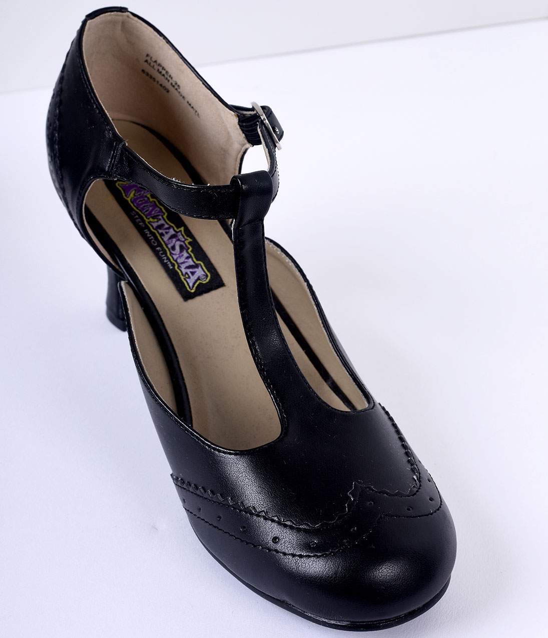 1920s Black T-Strap Mary Jane Heels