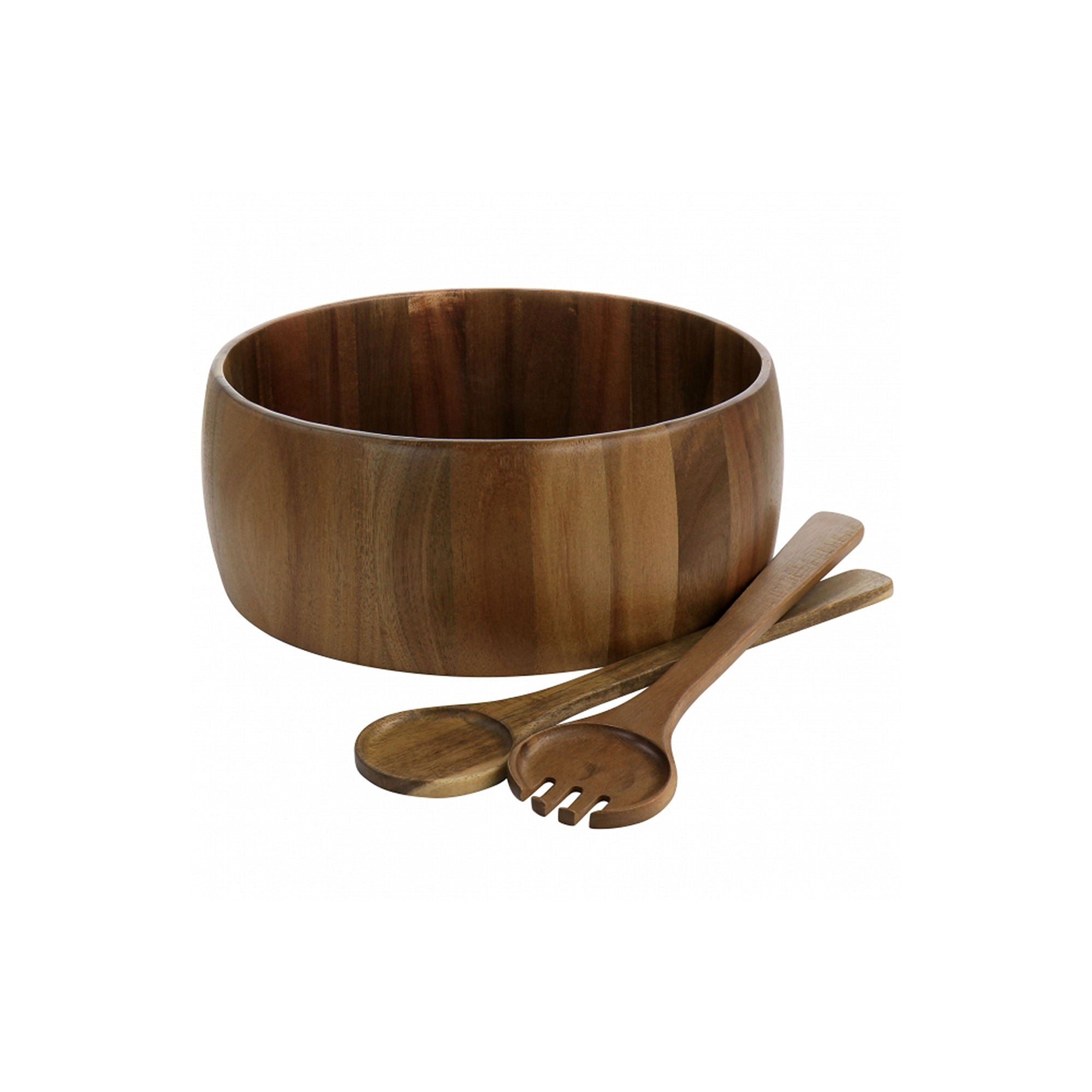 Gibson Salad Set 3-Pc. Wood Serving Bowl 975118017M - BROWN ONE SIZE