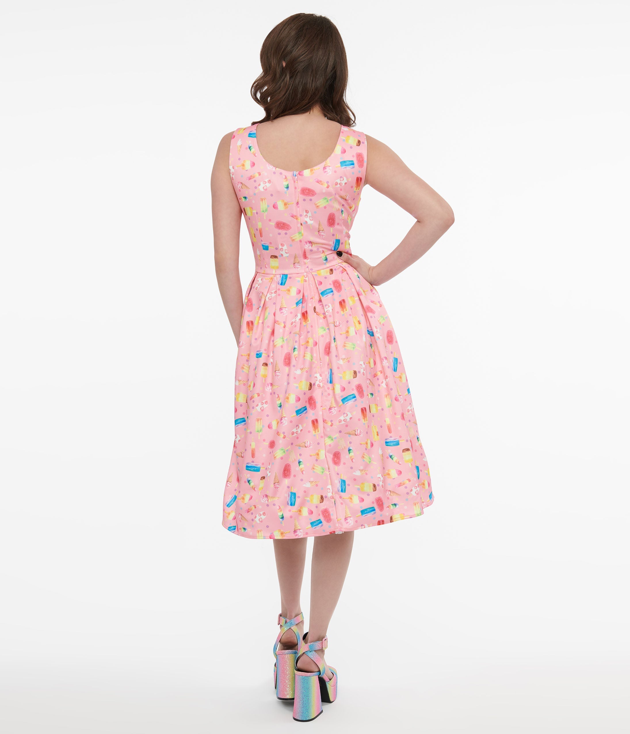 Dolly & Dotty 1950s Pink Ice Pop Amanda Swing Dress