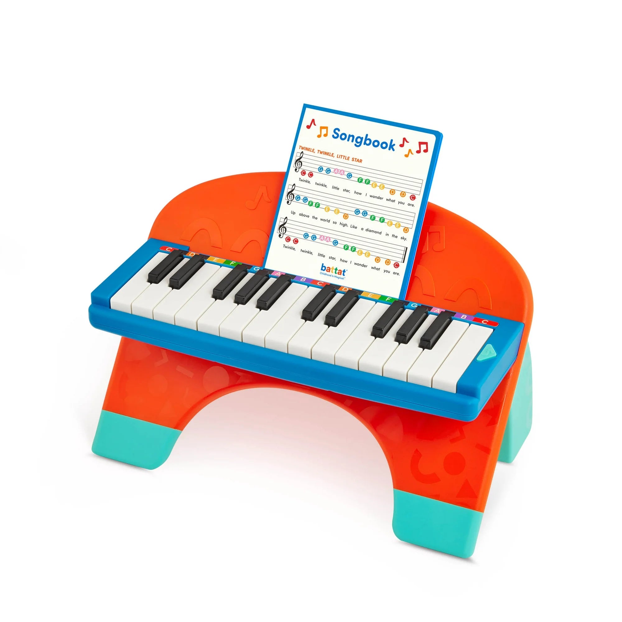 Mini Musician's Piano with Color-Coded Keys and Music Toddler Preschool Toys