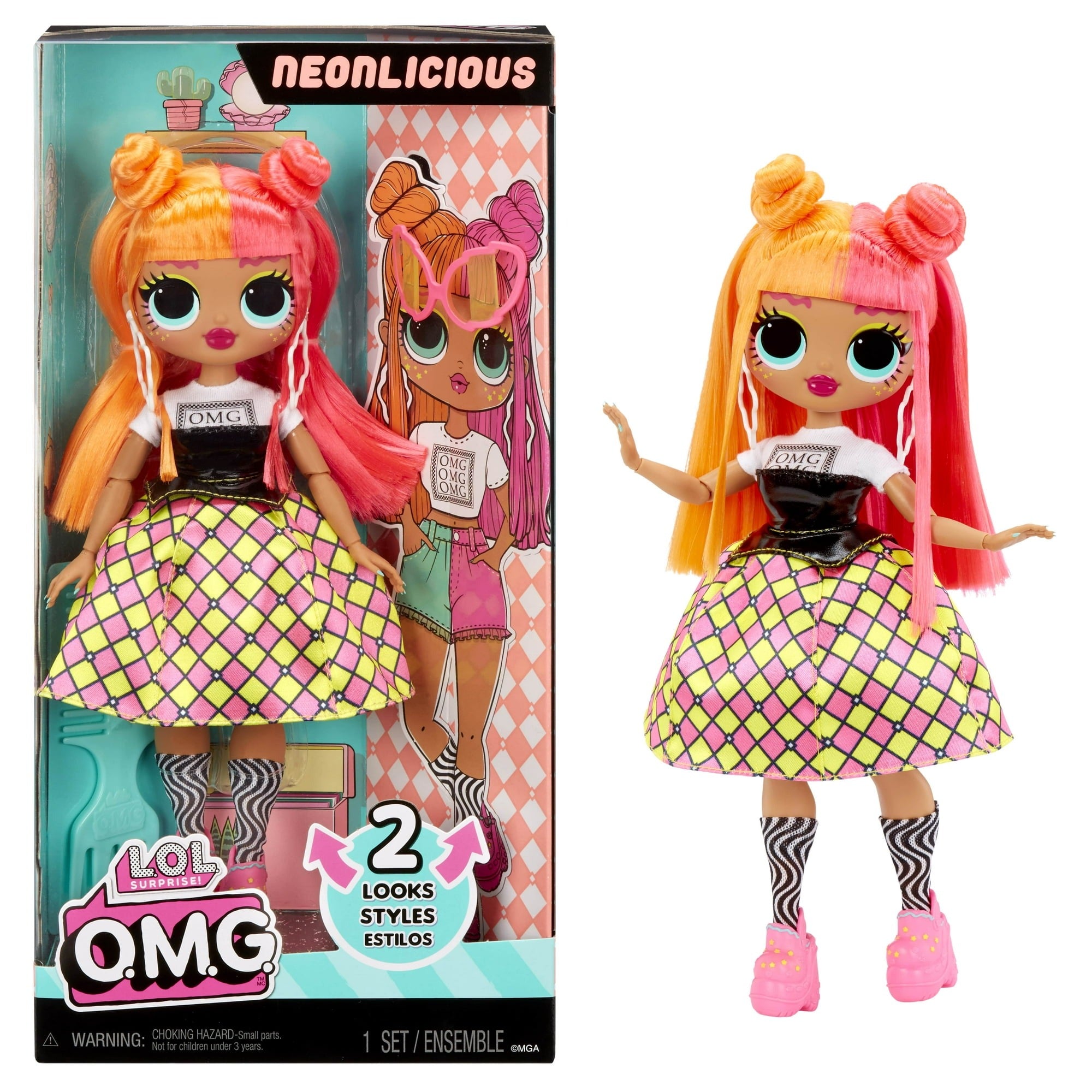 MGA Entertainment 591580 LOL Surprise OMG Neonlicious Fashion Doll w/Fashions Accessories