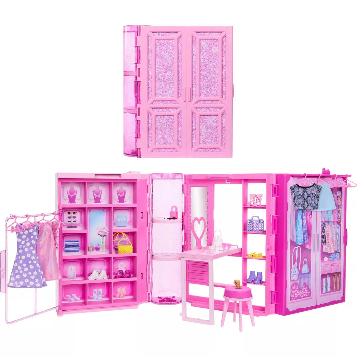 Mattel HXD59 Barbie Dream Closet Toy Playset with Clothes & Accessories Set