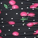 Unique Vintage 1950s Black & Hot Pink Cherry Pin Dot Monroe Swim Bottom