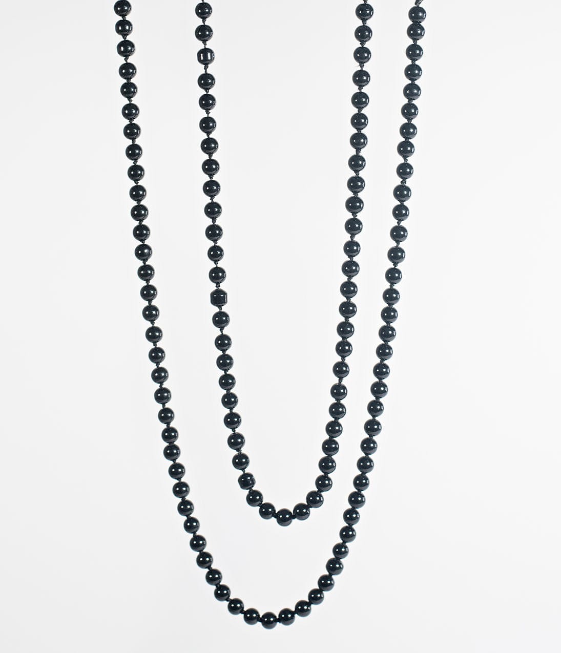 Black 60 Long Pearl Necklace