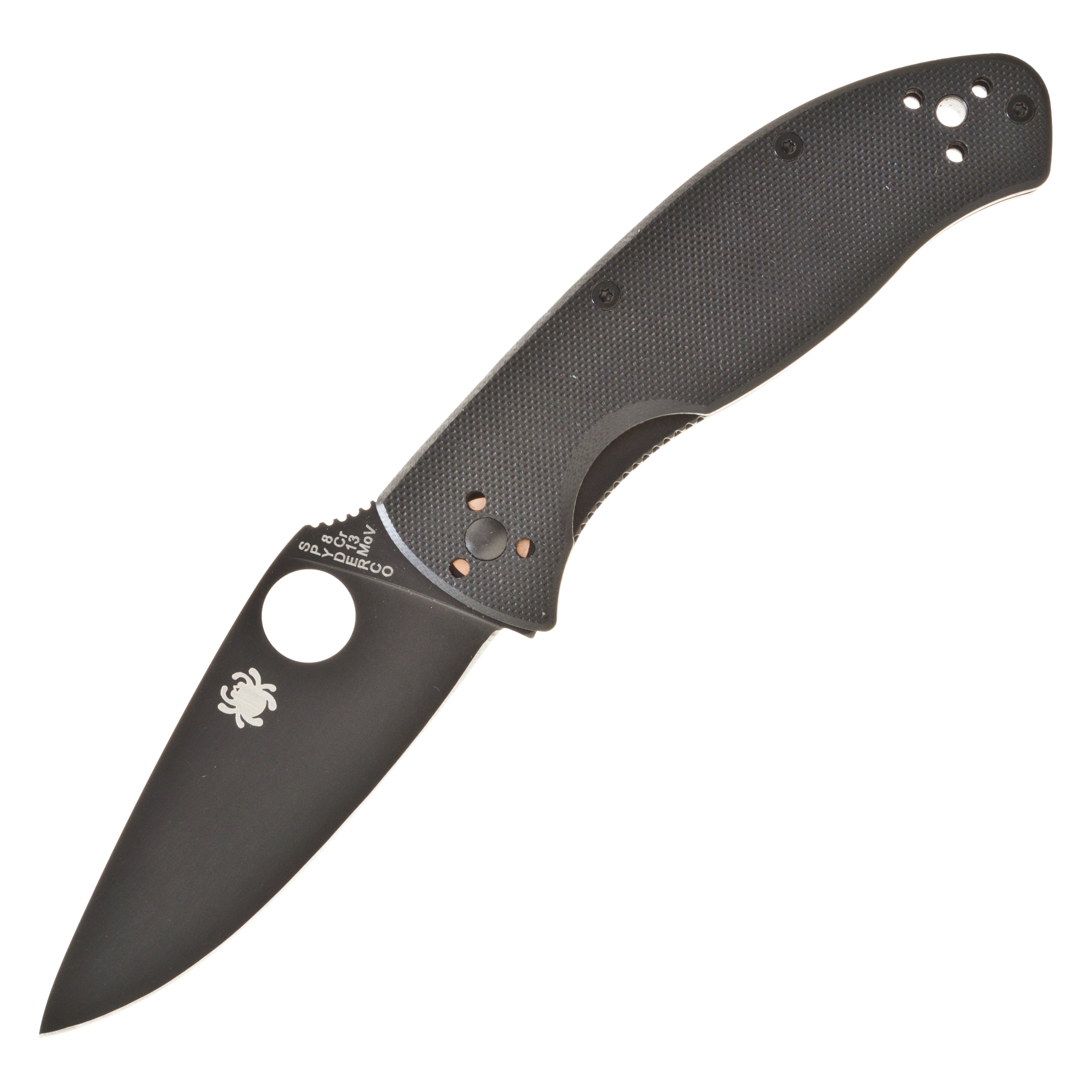 Spyderco C122GBBKP Tenacious Folding Utility Pocket Knife with 3.39 Black Stainless Steel Blade