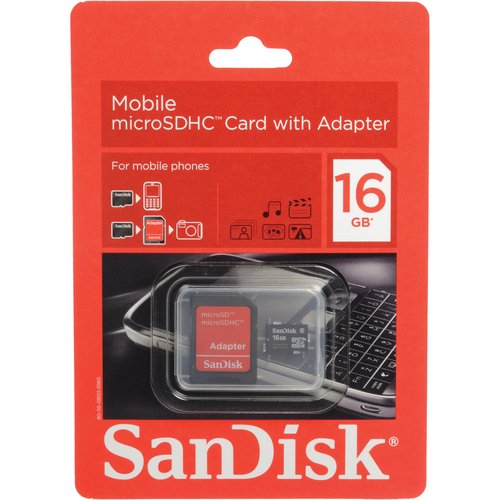 Sandisk SDSDQ-16384-A11M 16GB MicroSDHC Card