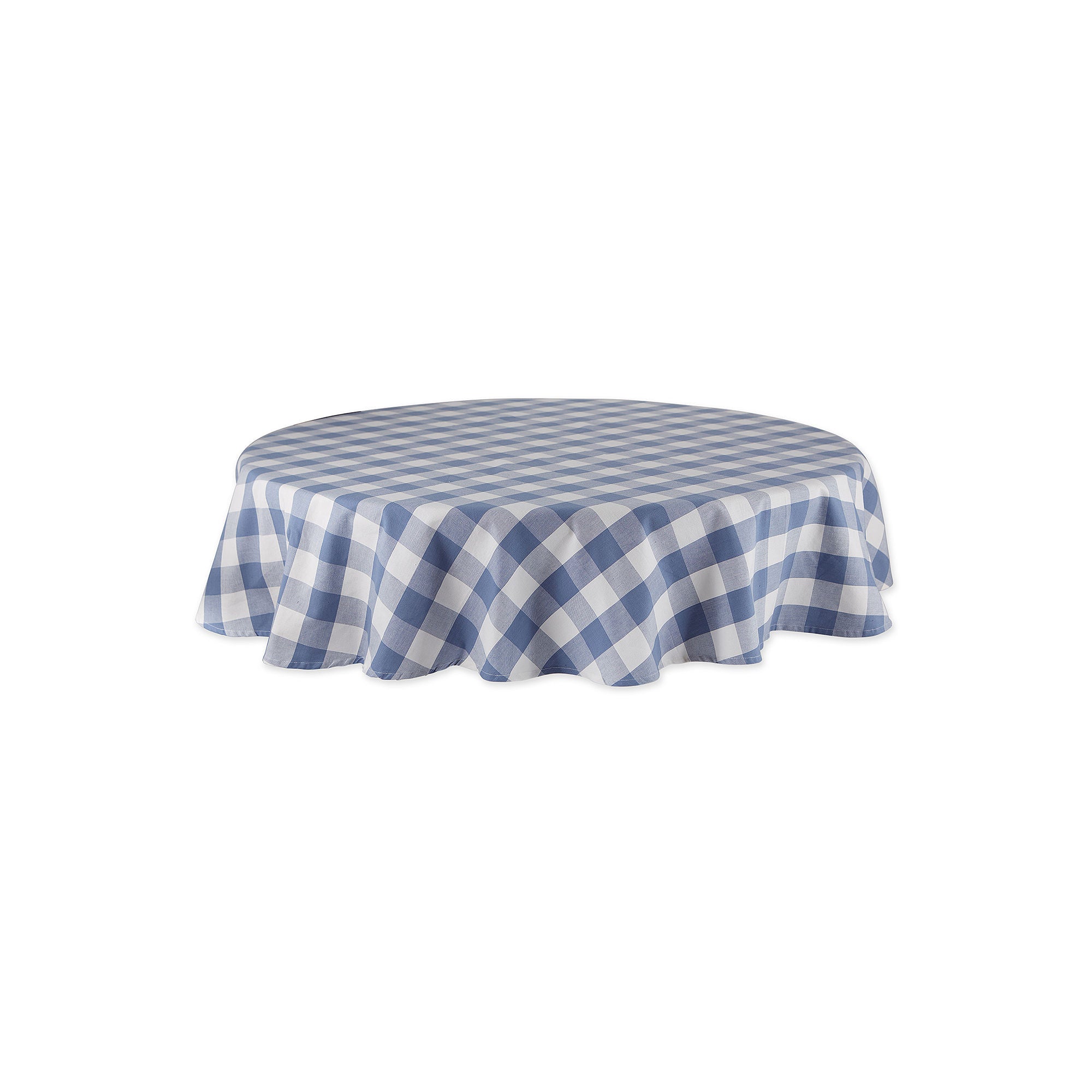 Design Imports Stonewash Blue Buffalo Tablecloth CAMZ12406 - BLUE ONE SIZE