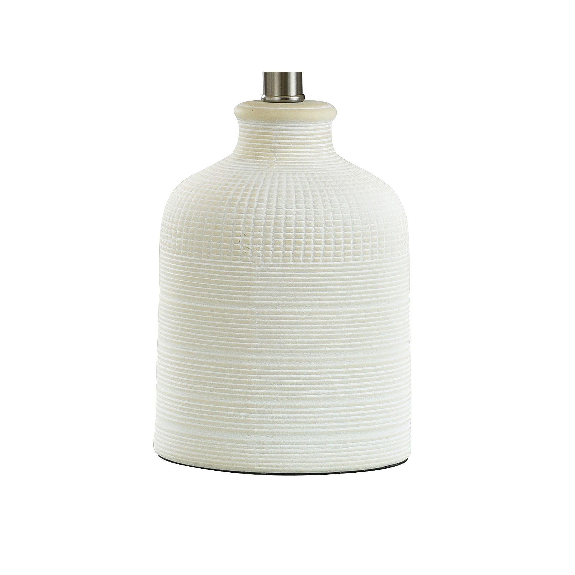 Stylecraft 22 Textured Ceramic With Rattan Hardback Shade Table Lamp TL17101JCDS - WHITE DROPSHIP ONE SIZE