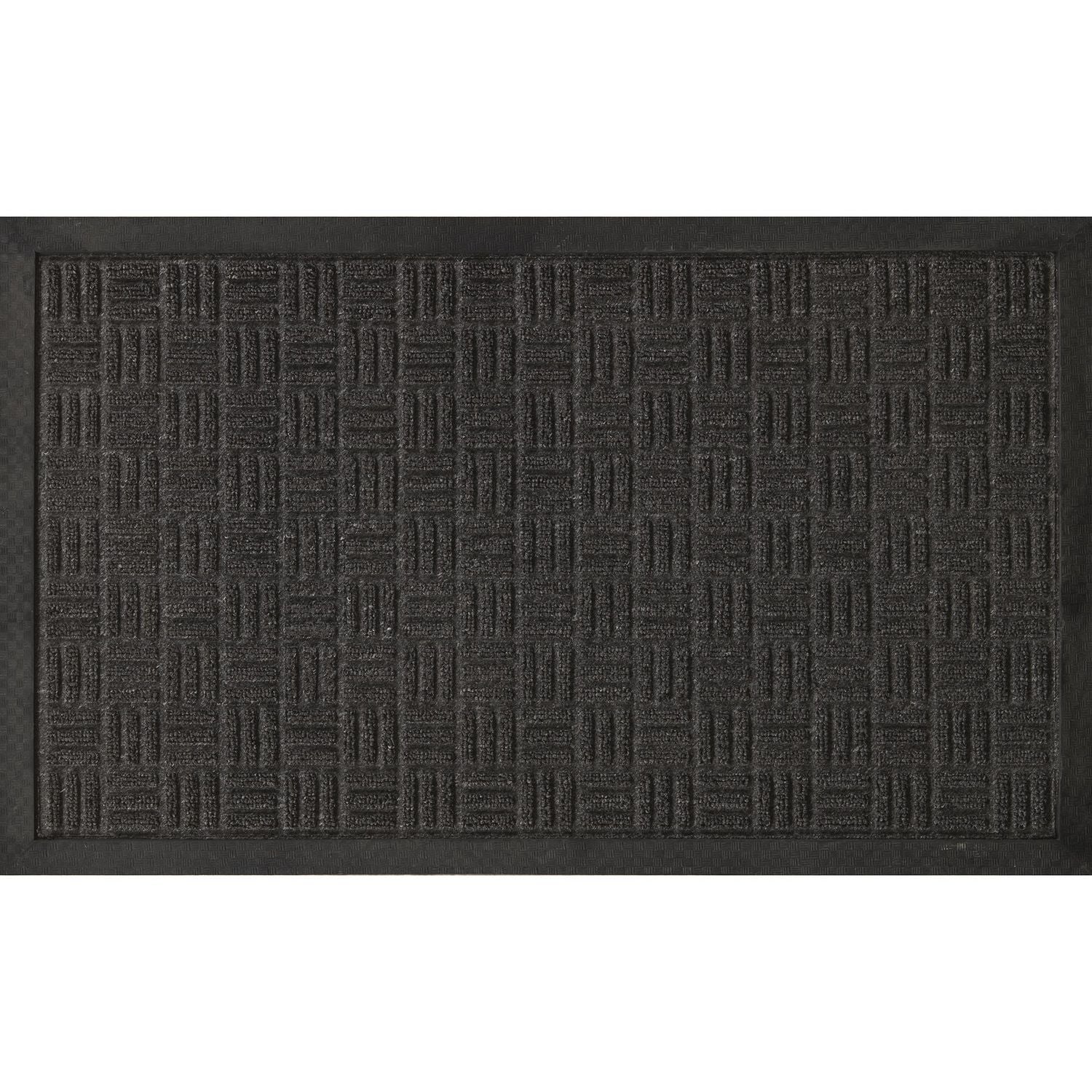 Ottomanson RDM9214-18X30 Non-Slip Rubber Door Mat, Size: 18 x 30, Charcoal