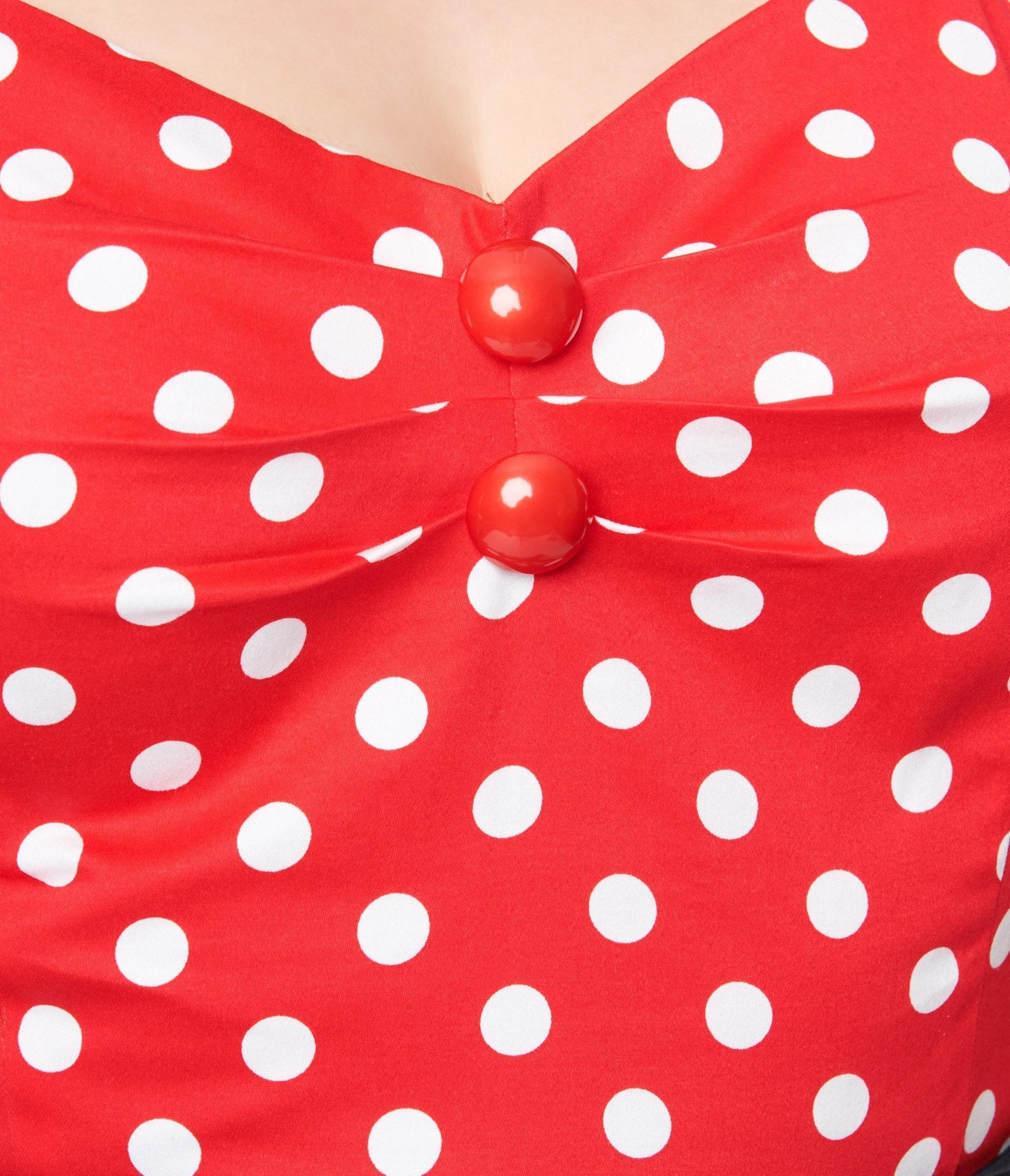 Collectif Red & White Polka Dot Dolores Top