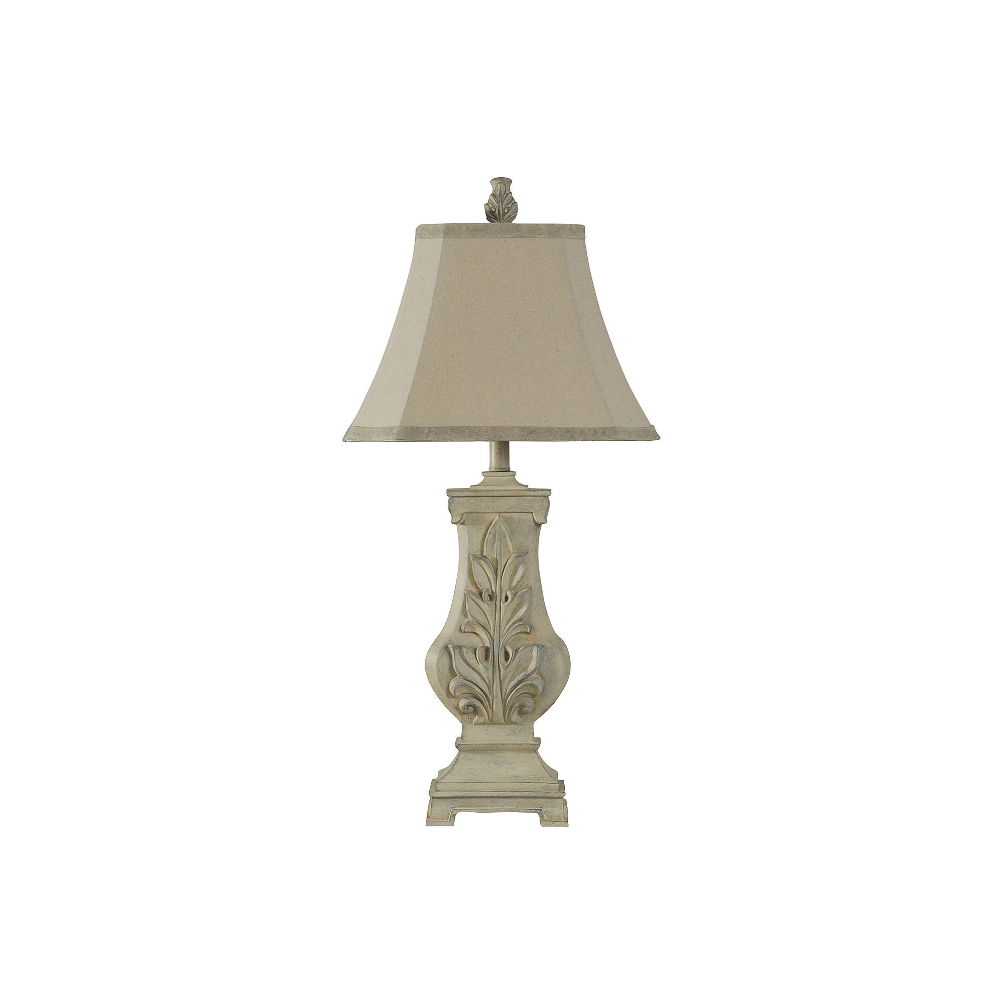 Style Craft L310123DS Bokava Table Lamp - Off-White Finish - Bokava Softback Fabric Shade