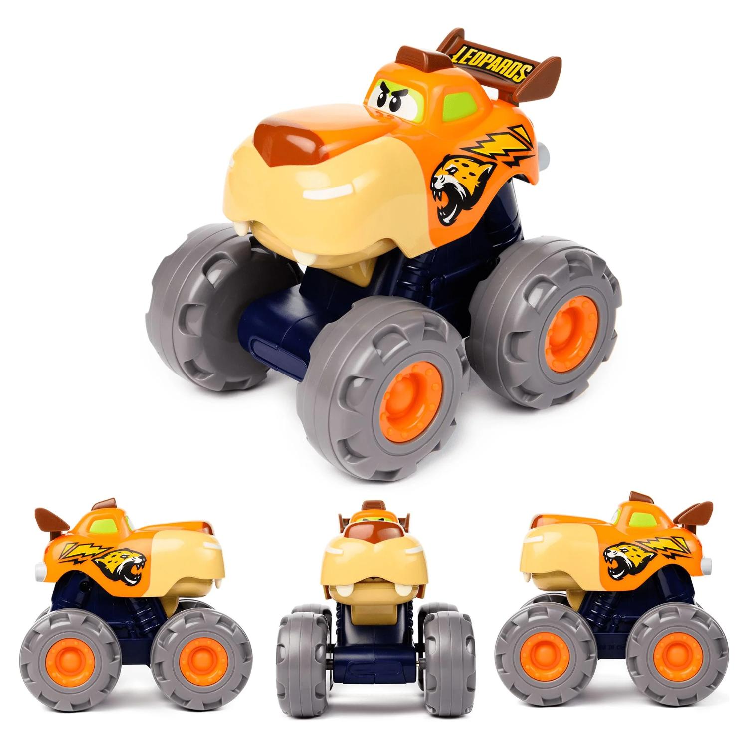 Elalci Trading 3151 Animal Monster Trucks Friction Powered Toy Cars Set Play Vehicle