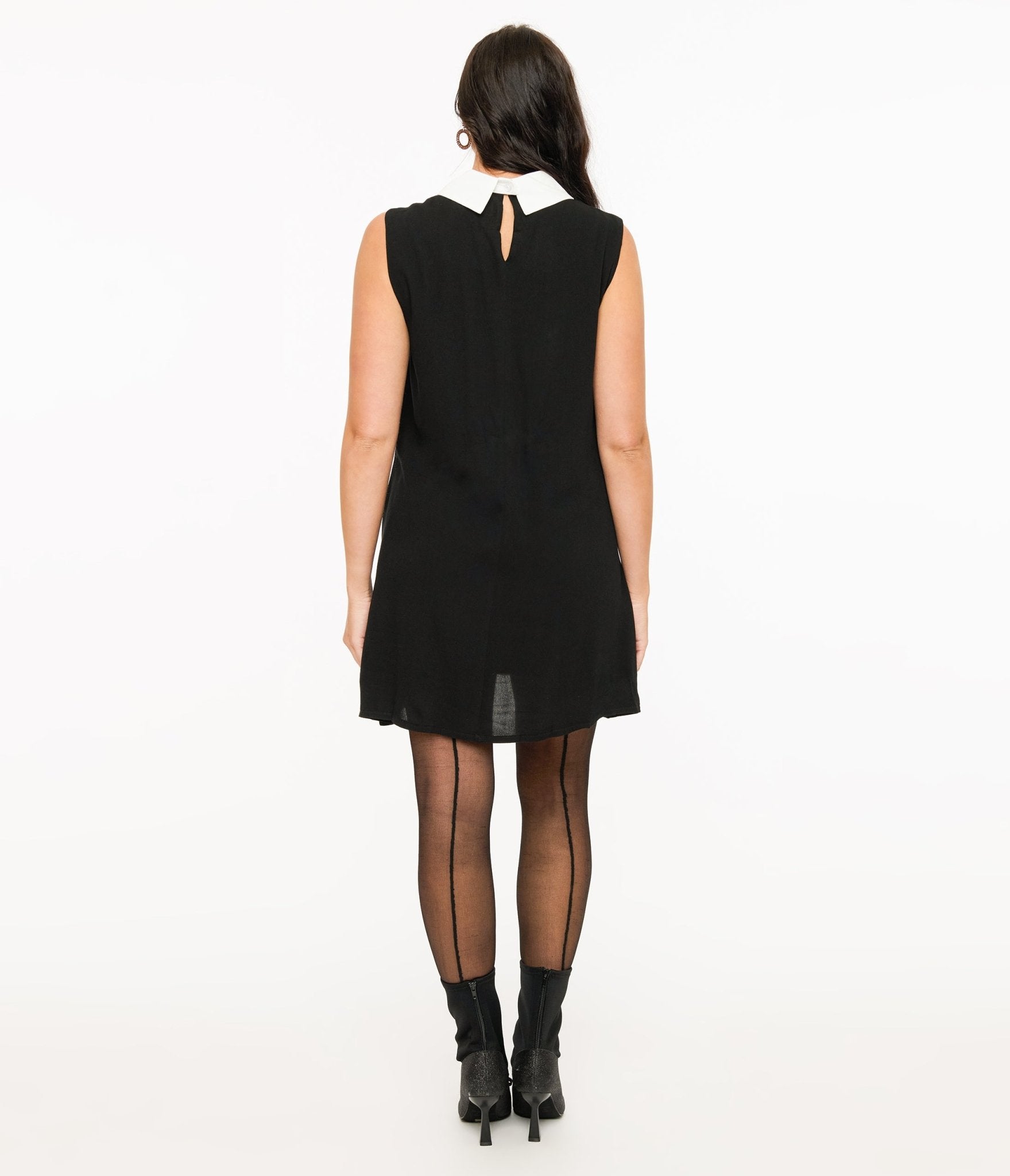 Black & White Collar Mini Dress