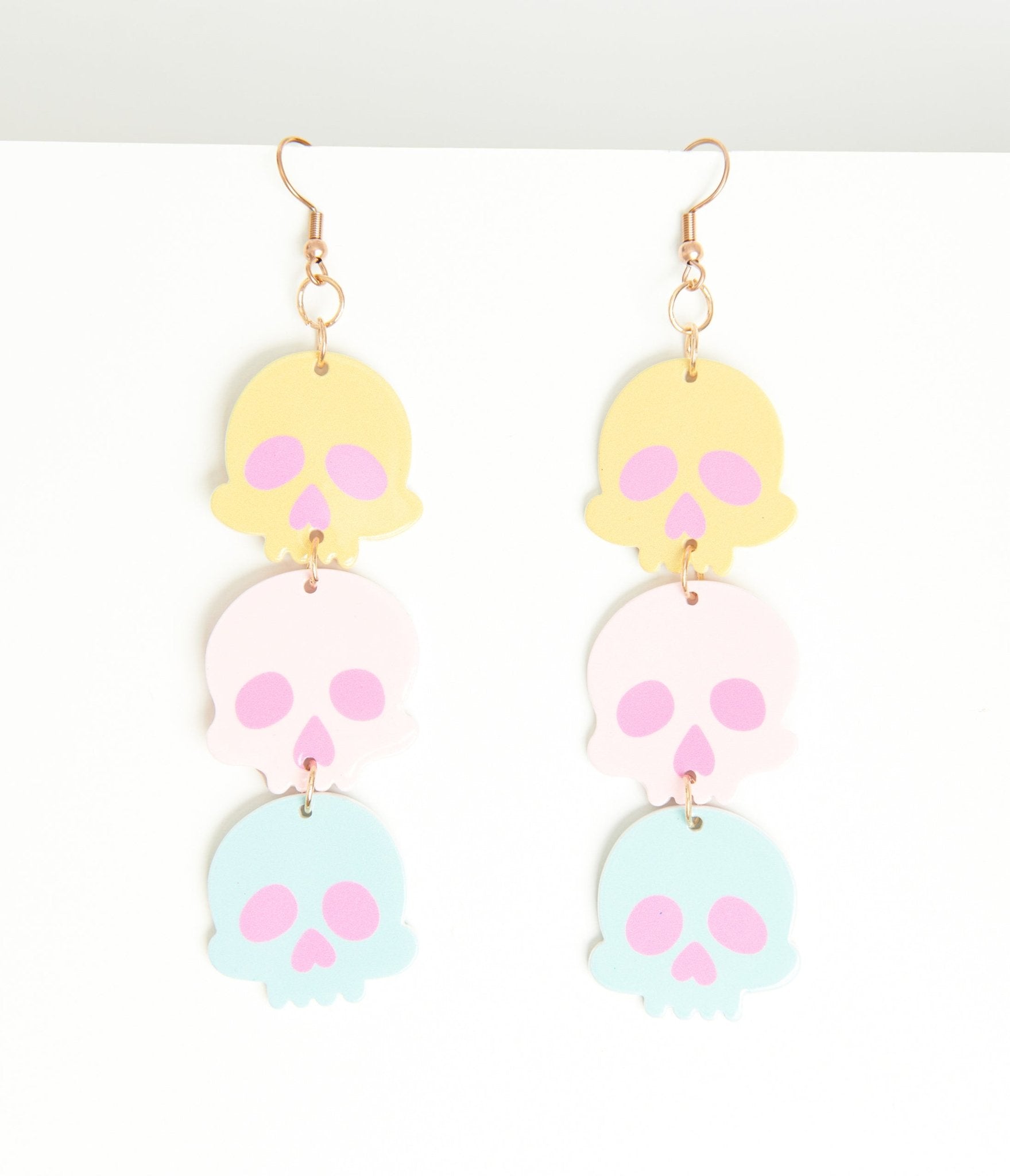 Pastel Candy Coated Skull Earrings