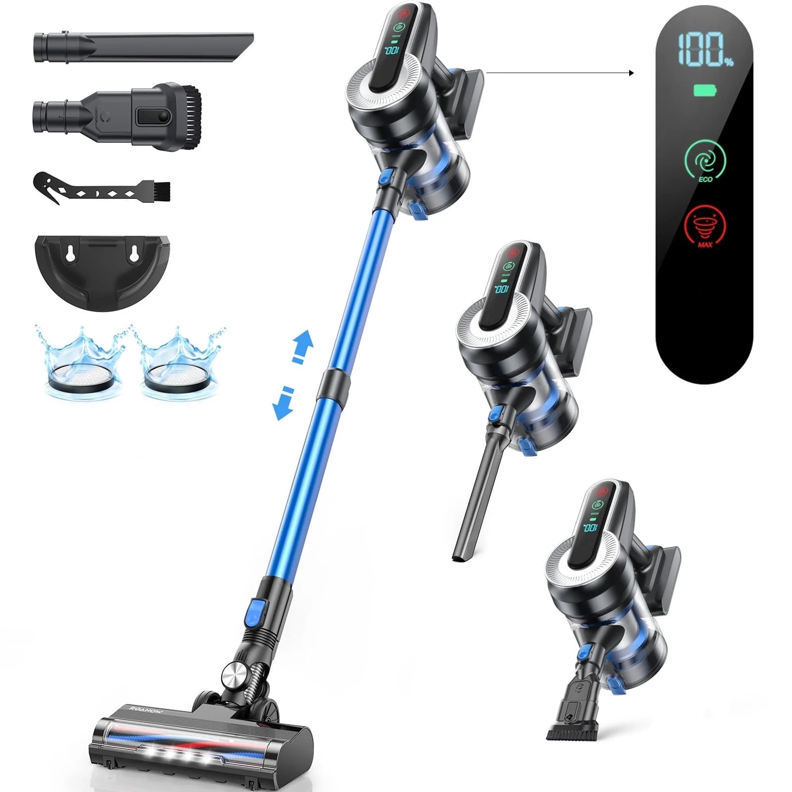 Roanow Marsvac S1 Cordless Vacuum Cleaner, 38KPA/55Mins