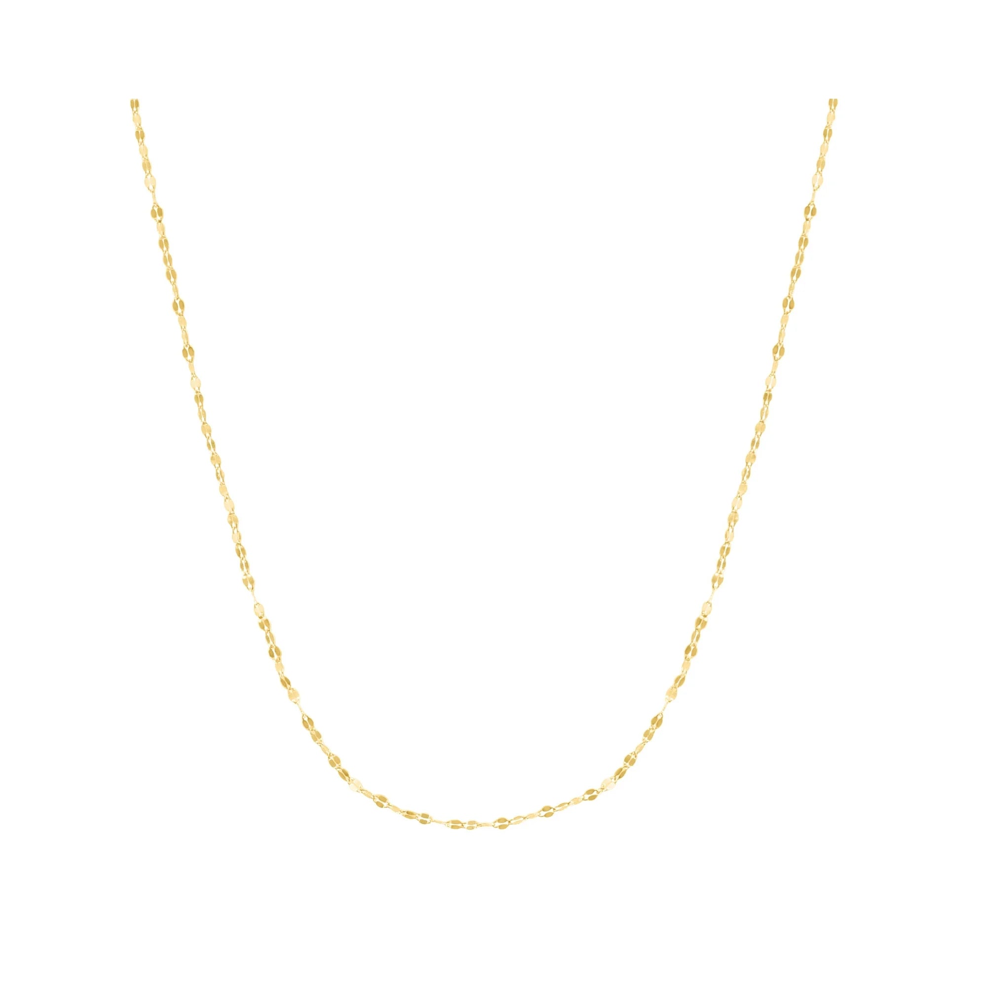 Karat Rush RCQ11243-16 14K Yellow Gold 16in 1.4mm Mirror Sparkle Chain with Lobster Clasp