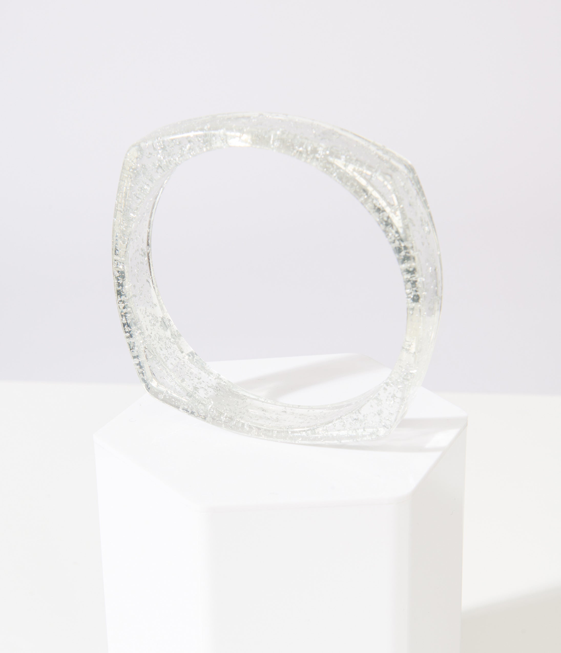 Clear Oversized Bangle Bracelet