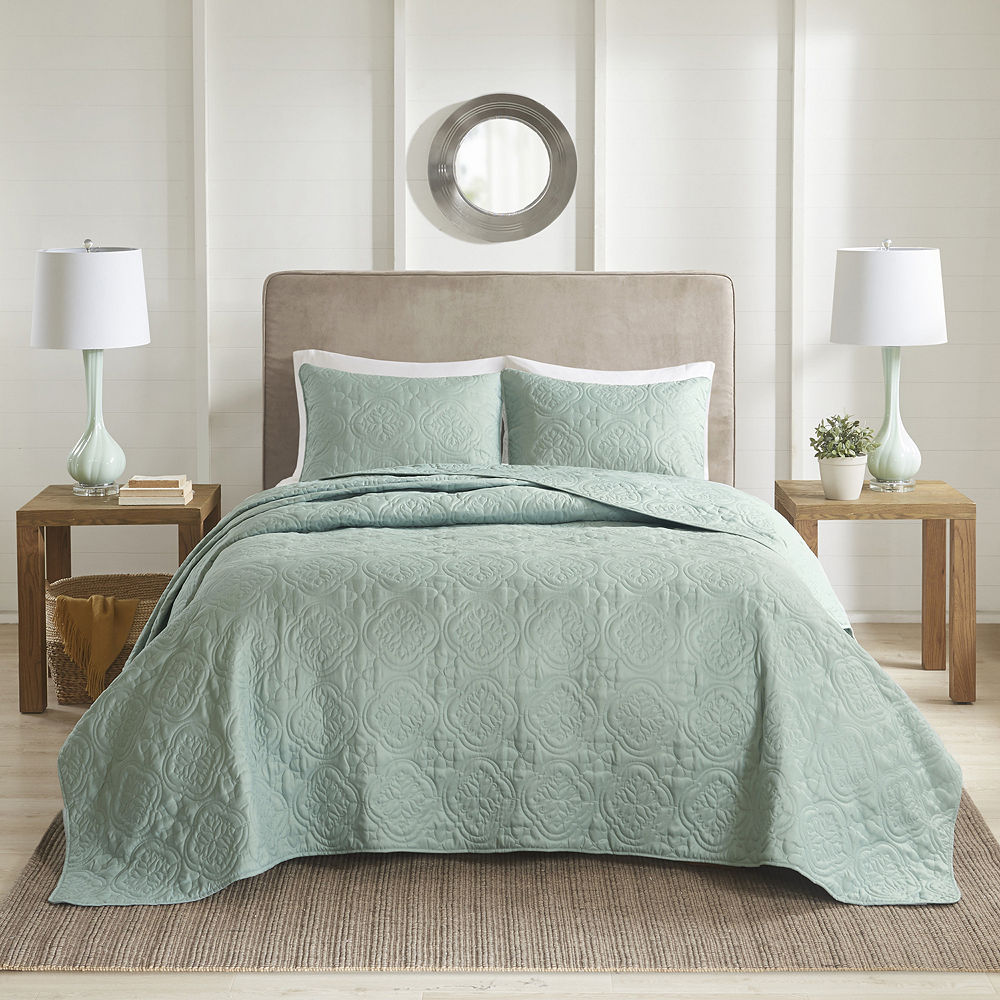 510 Design Hayley 3-pc. Reversible Bedspread Set Green - Full-Queen