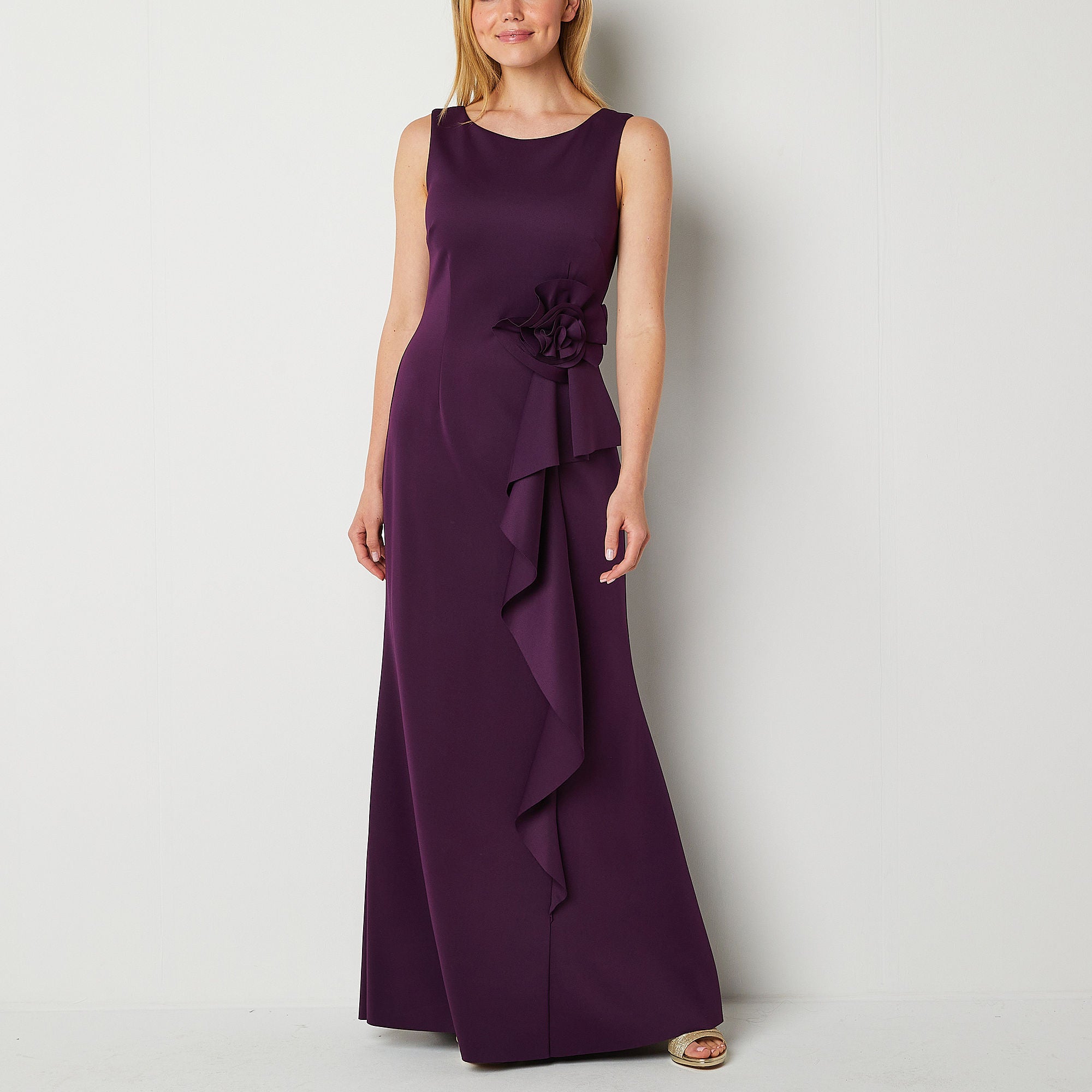 Jessica Howard Sleeveless Evening Gown - PLUM 10