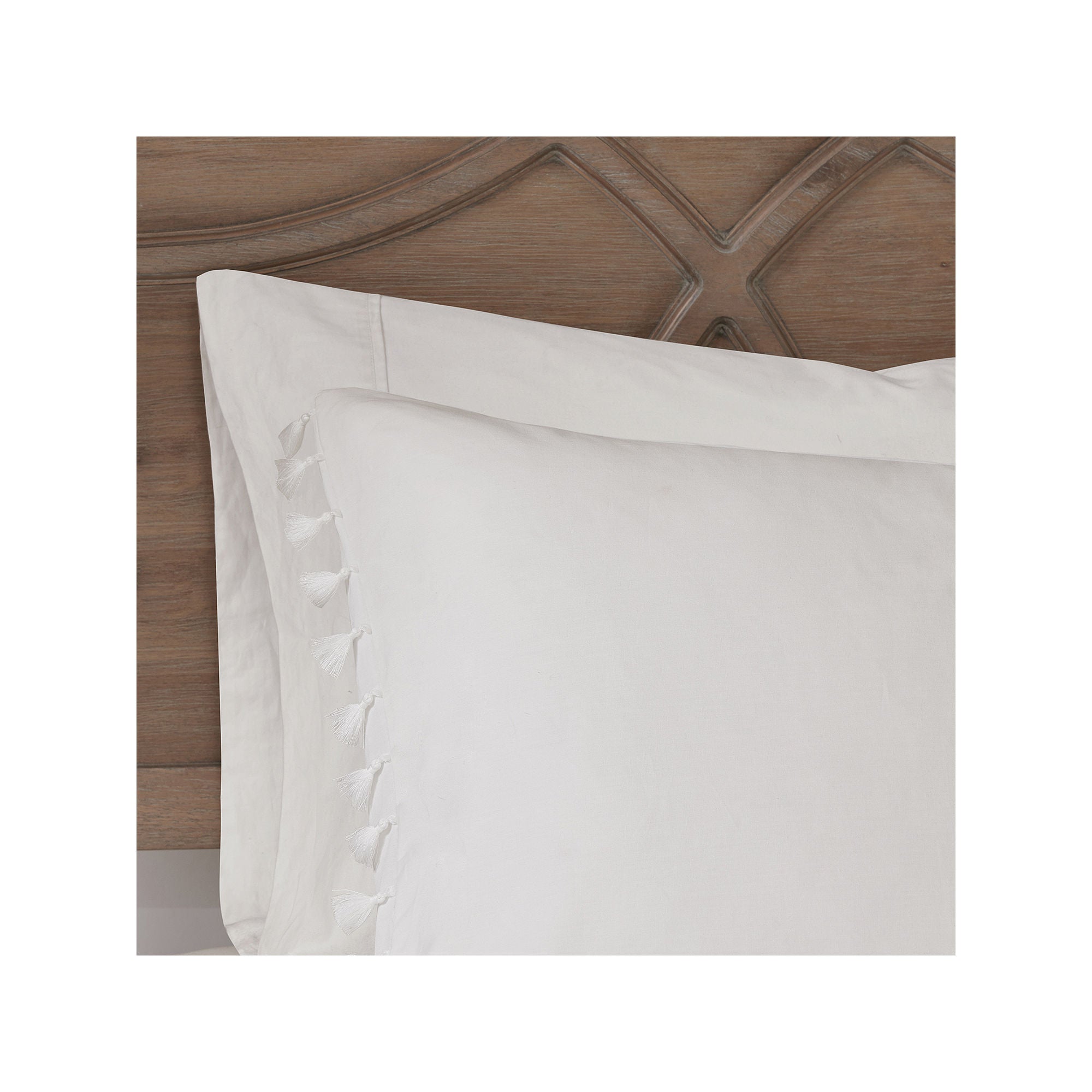 Madison Park Daisi Cotton Duvet Cover Set - IVORY ONE SIZE