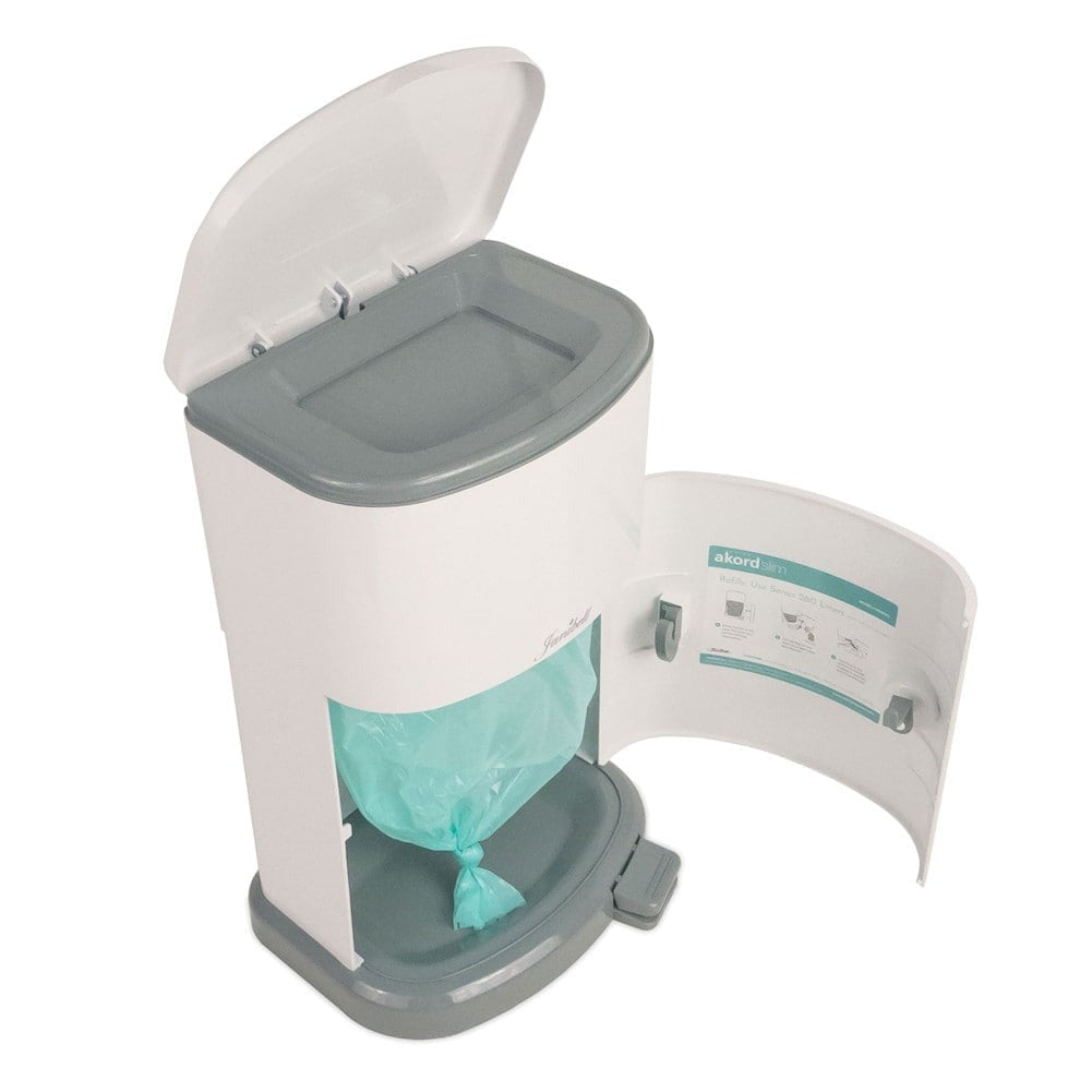 JANIBELL M280DA Adult Diaper Disposal Container: Akord Slim Receptacle - 7 Gallon Capacity