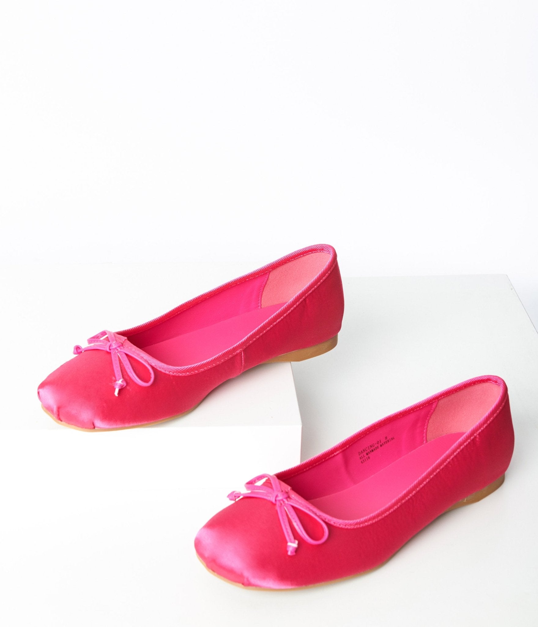 Hot Pink Bow Ballet Flats