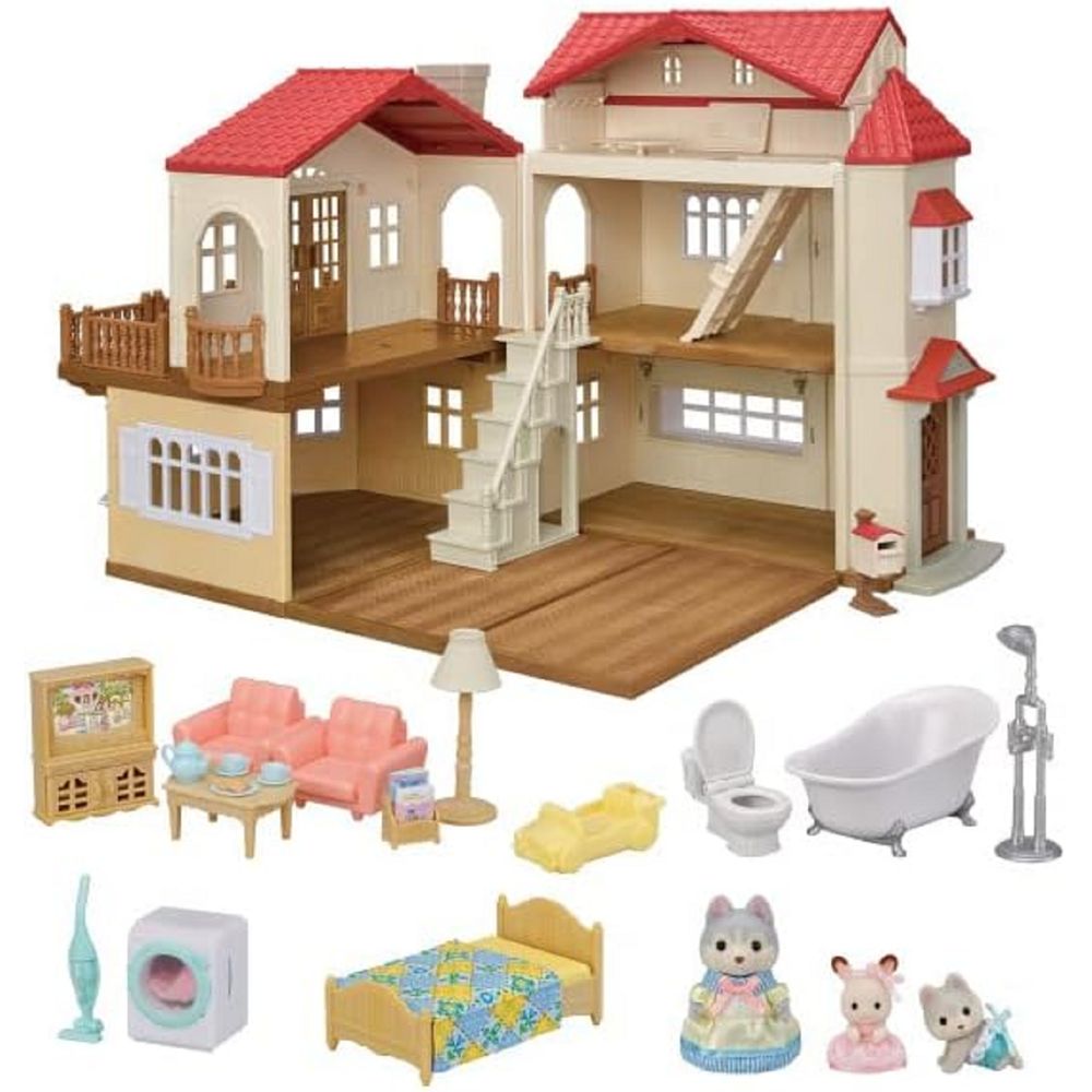 Calico Critters CC2083 Red Roof Country Home Gift Set