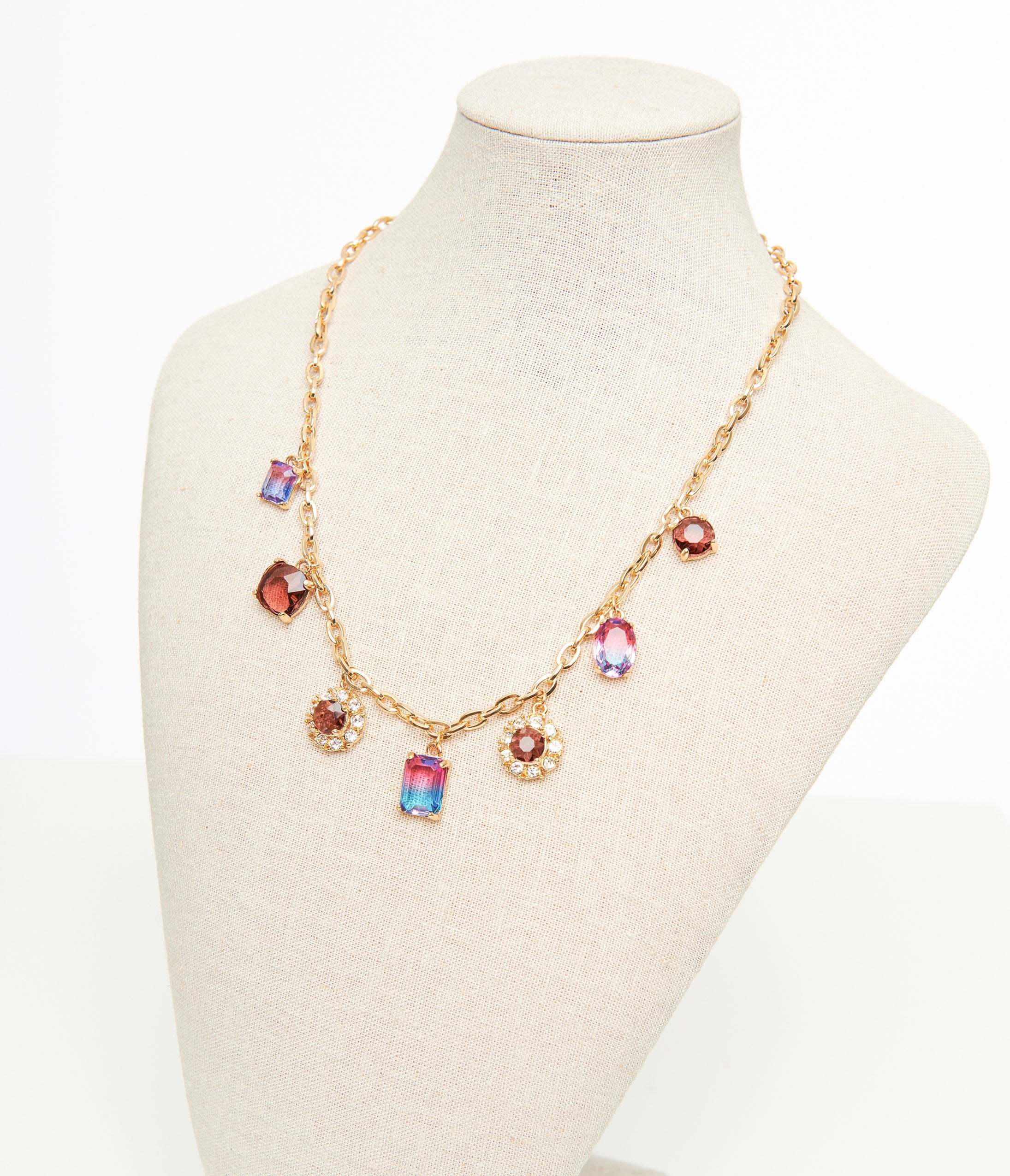 1920s Multicolor Gem Necklace