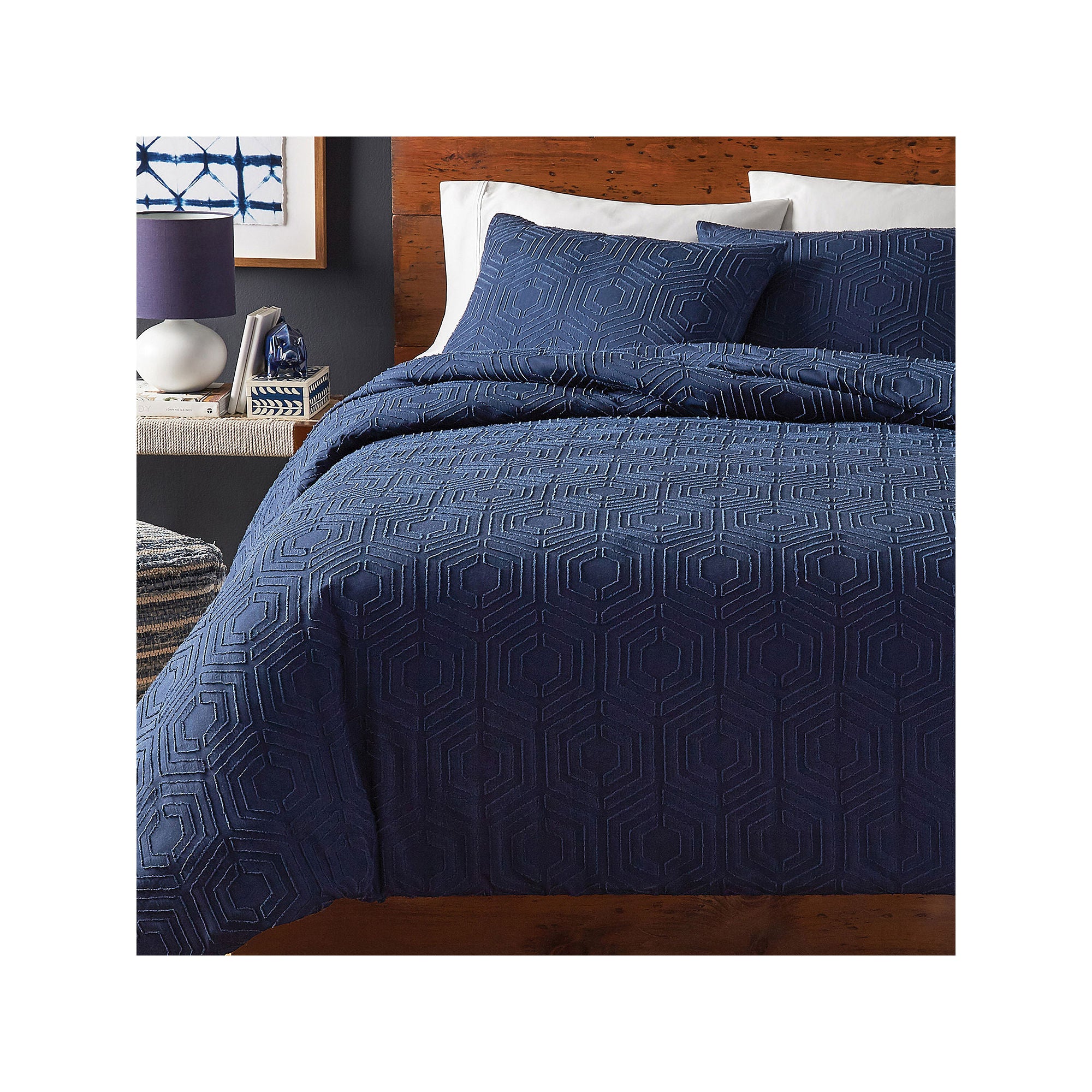 Riverbrook Home Shay 3-Pc. Midweight Down Alternative Comforter Set 85331 - NAVY ONE SIZE