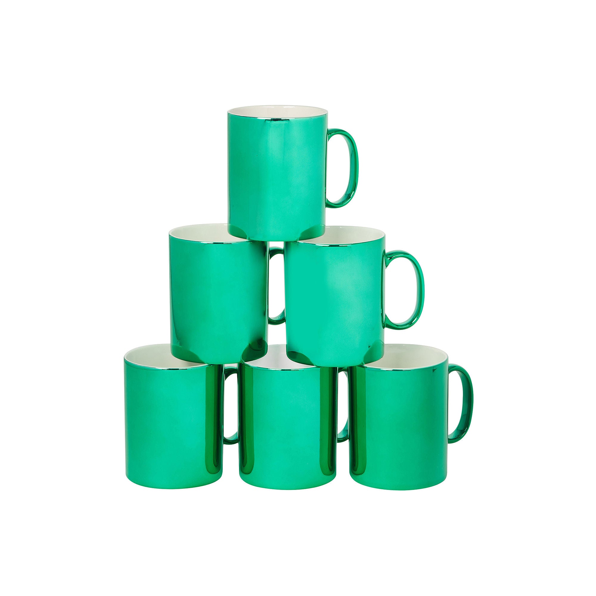 Certified International Holiday Lights 6-Pc. Coffee Mug 27041SET6 - GREEN ONE SIZE