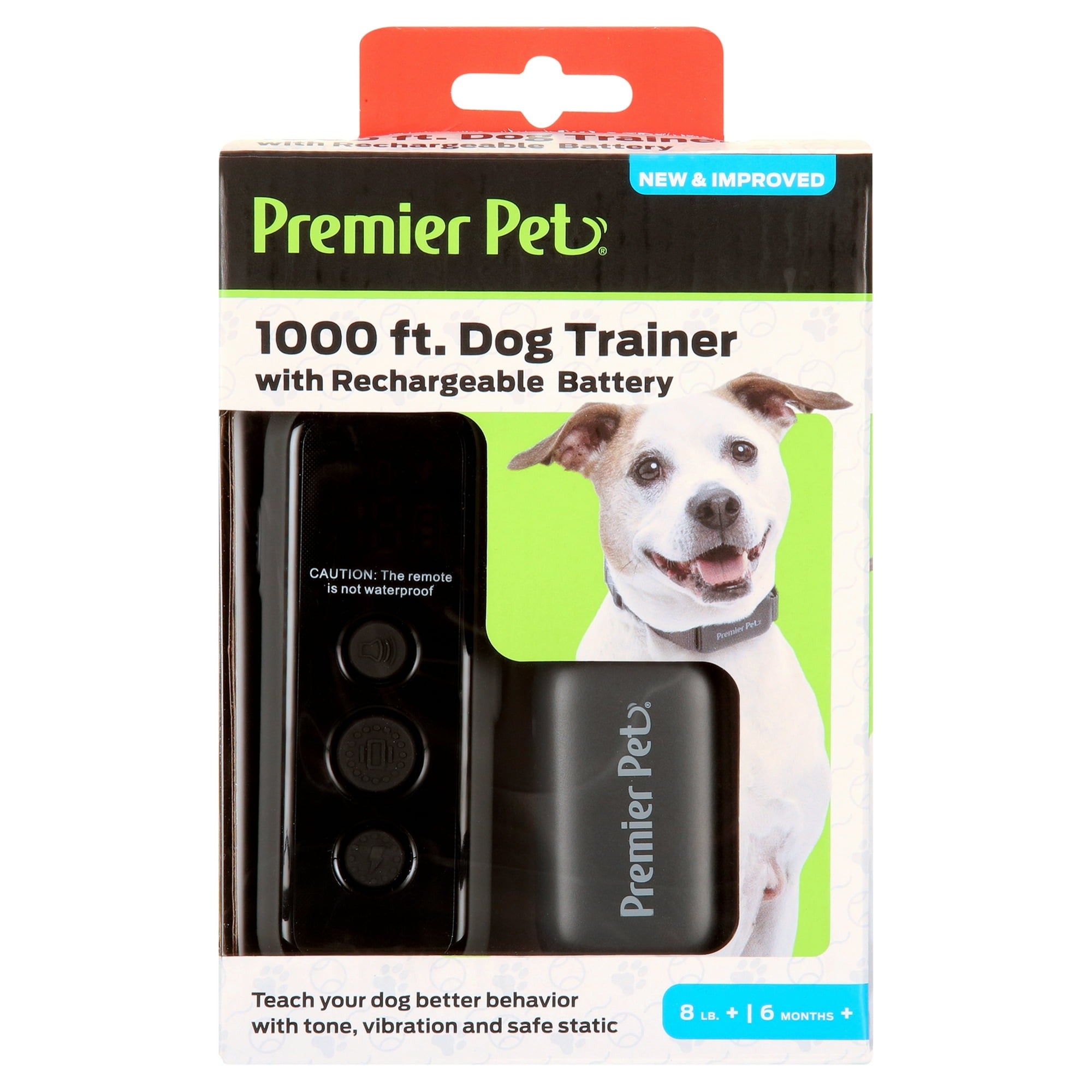 Premier Pet GDT00-17994 1000 Ft Dog Trainer with Rechargeable Battery - Corrects Unwanted Behaviors