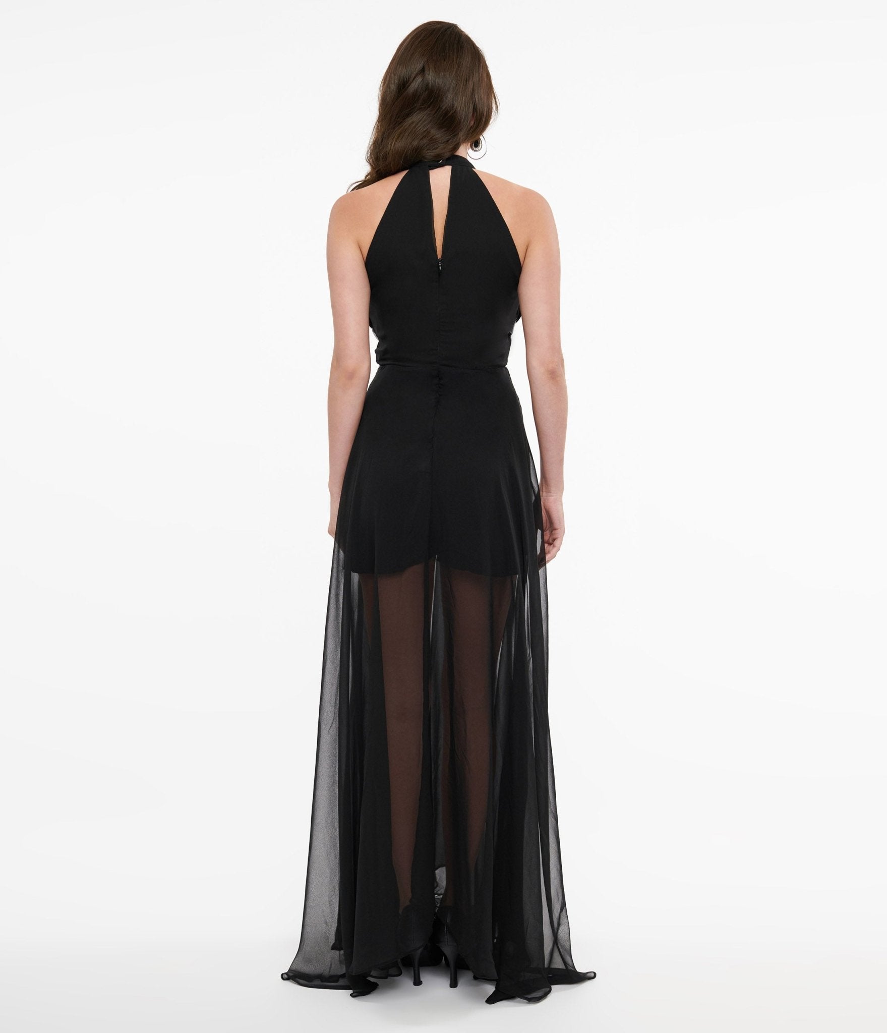 Weasel Wear Black Ruched Harness Meggy Gown