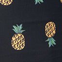 Unique Vintage Black & Pineapple Print Corinne Sheath Swimsuit