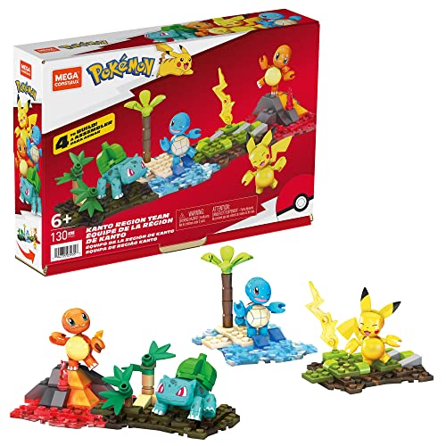 MEGA HFG05 Pokemon Kanto Region Team Construction Set, Building Toys for Kids