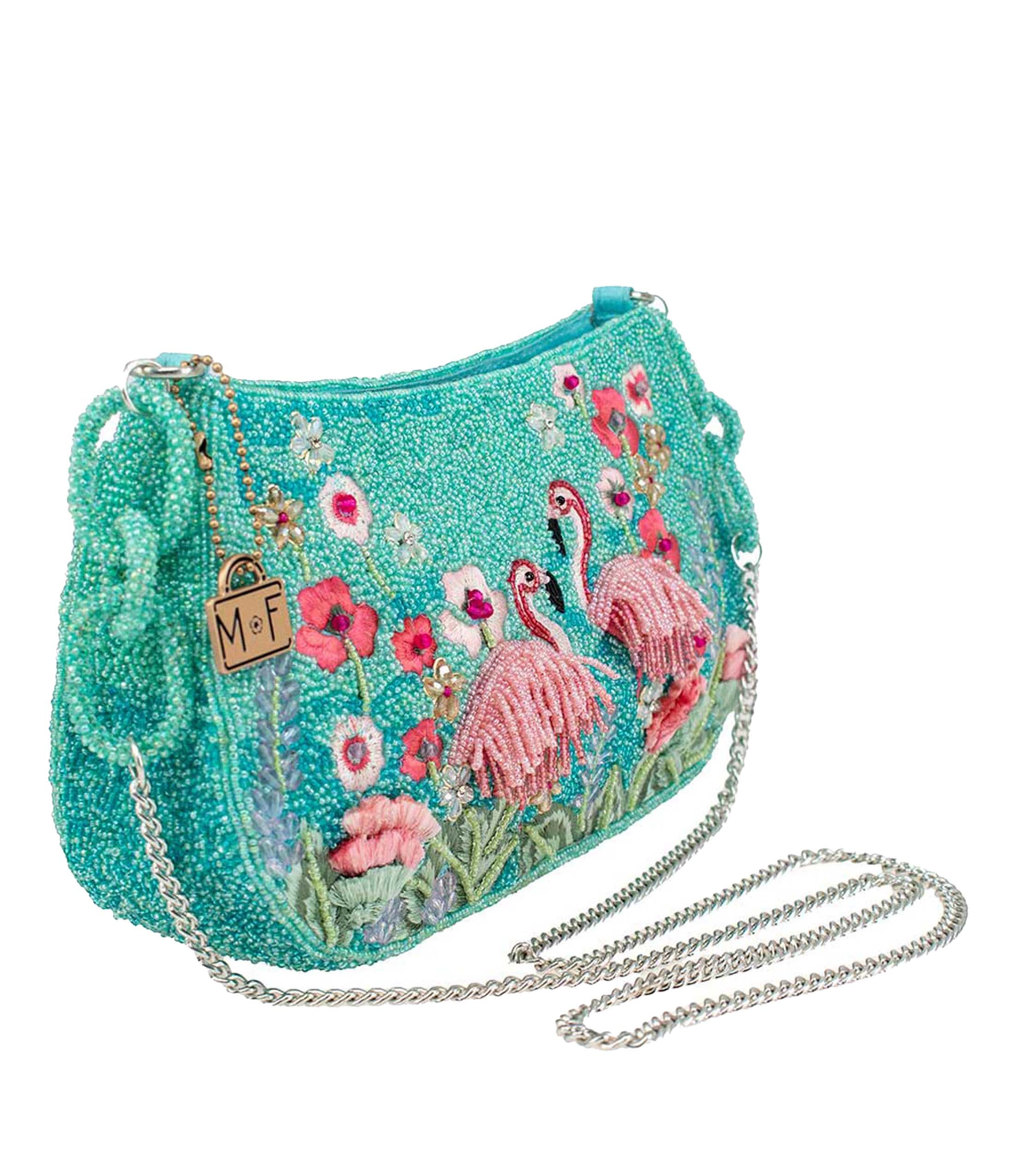 Mary Frances Flirty Flamingos Crossbody Bag