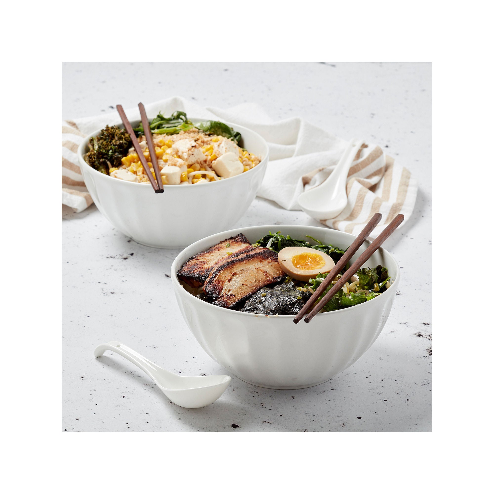 Infuse 8-Pc. Ceramic Soup Bowl - WHITE ONE SIZE