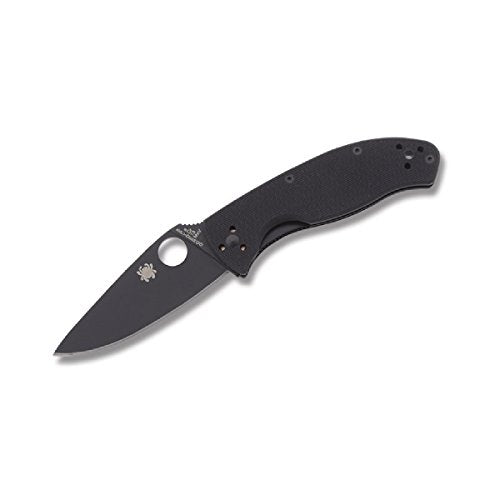 Spyderco C122GBBKP Tenacious Folding Utility Pocket Knife with 3.39 Black Stainless Steel Blade