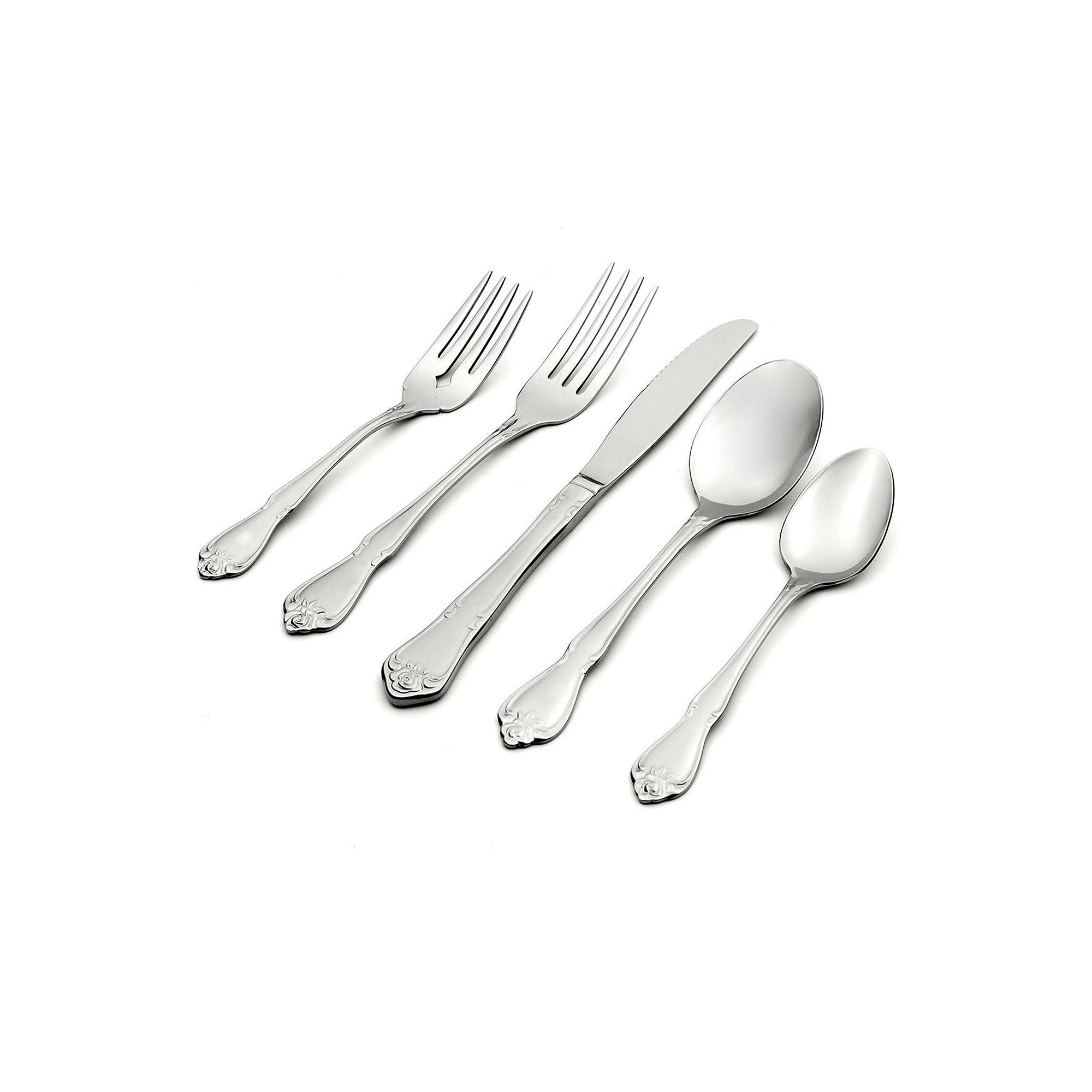 Oneida True Rose 45-Pc. Flatware Set - METALLIC ONE SIZE