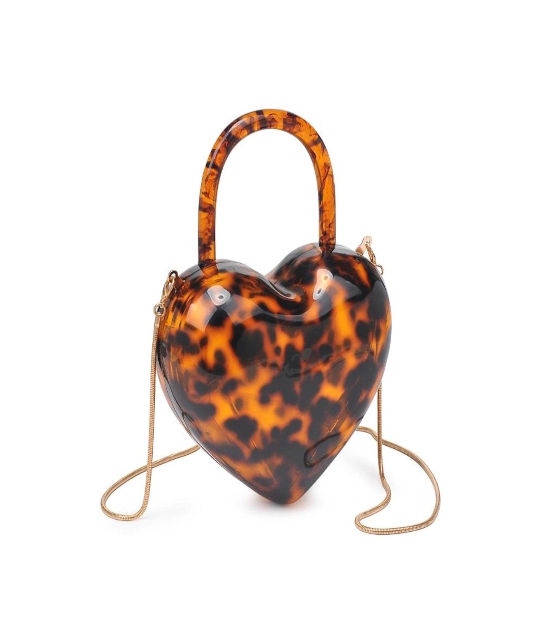 Urban Expressions Tortoise Heart Shaped Evening Handbag