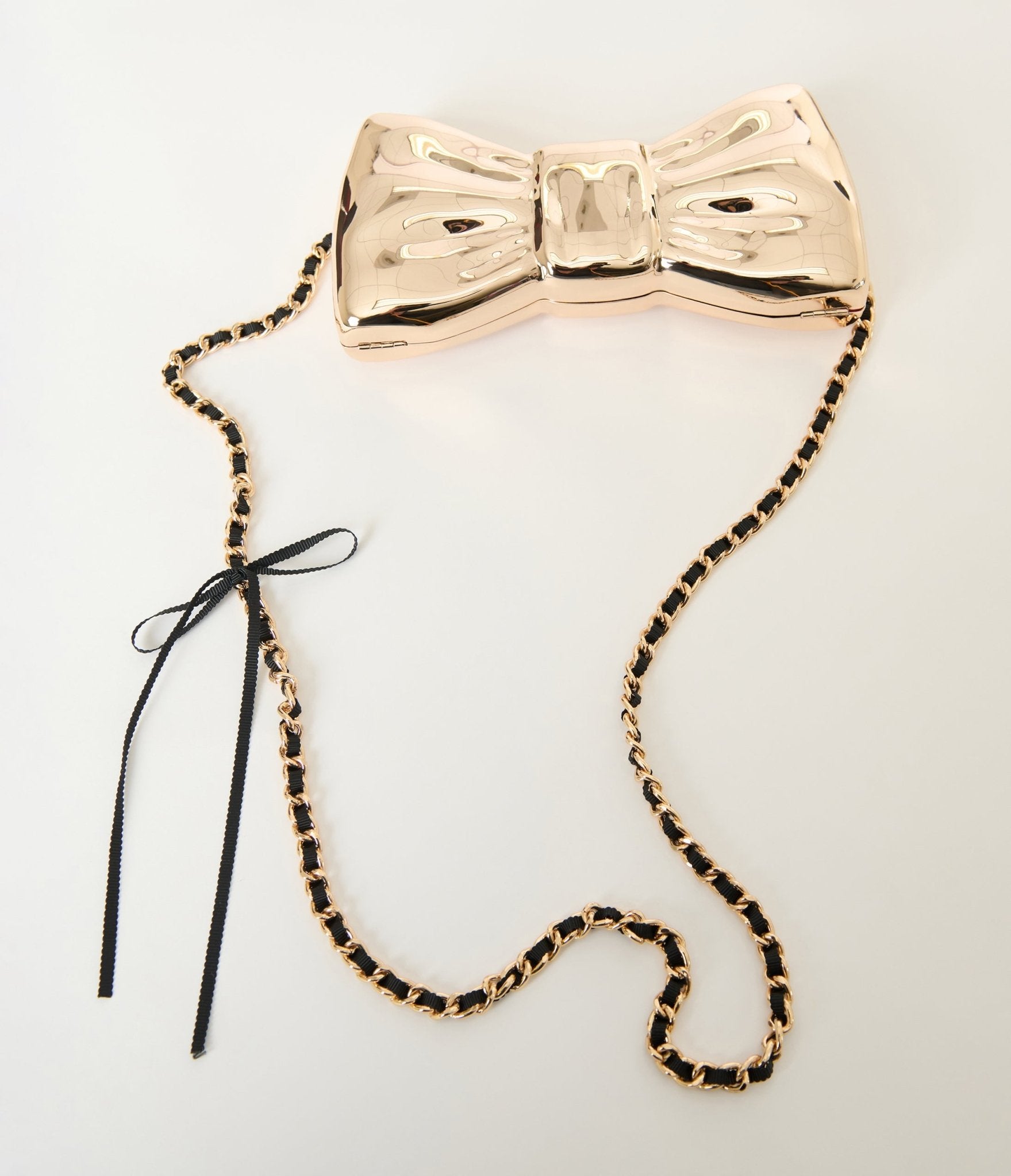 Betsey Johnson Rose Gold Bow Clutch