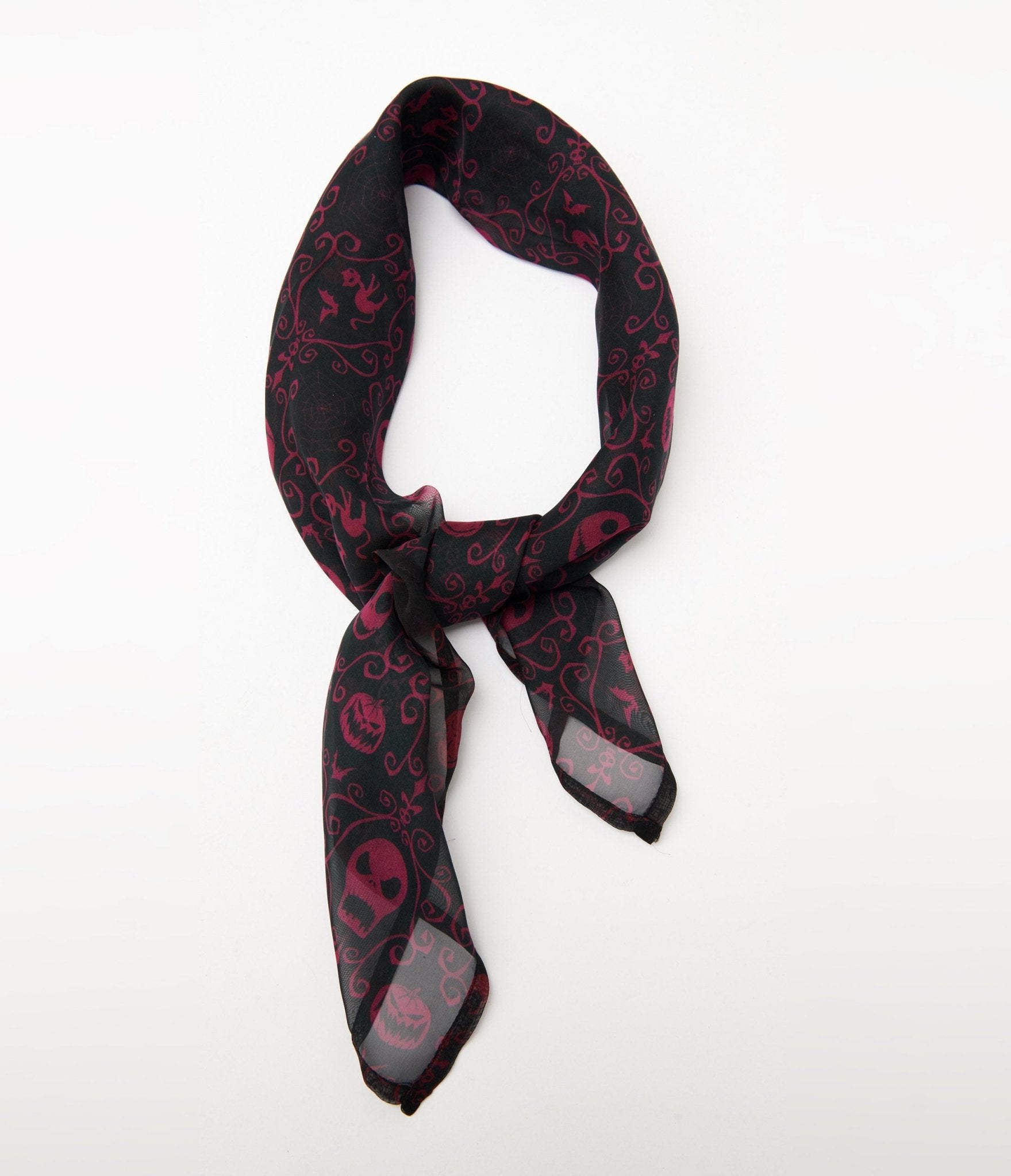 Tim Burton's The Nightmare Before Christmas by Unique Vintage Eggplant Jack Skellington Hair Scarf