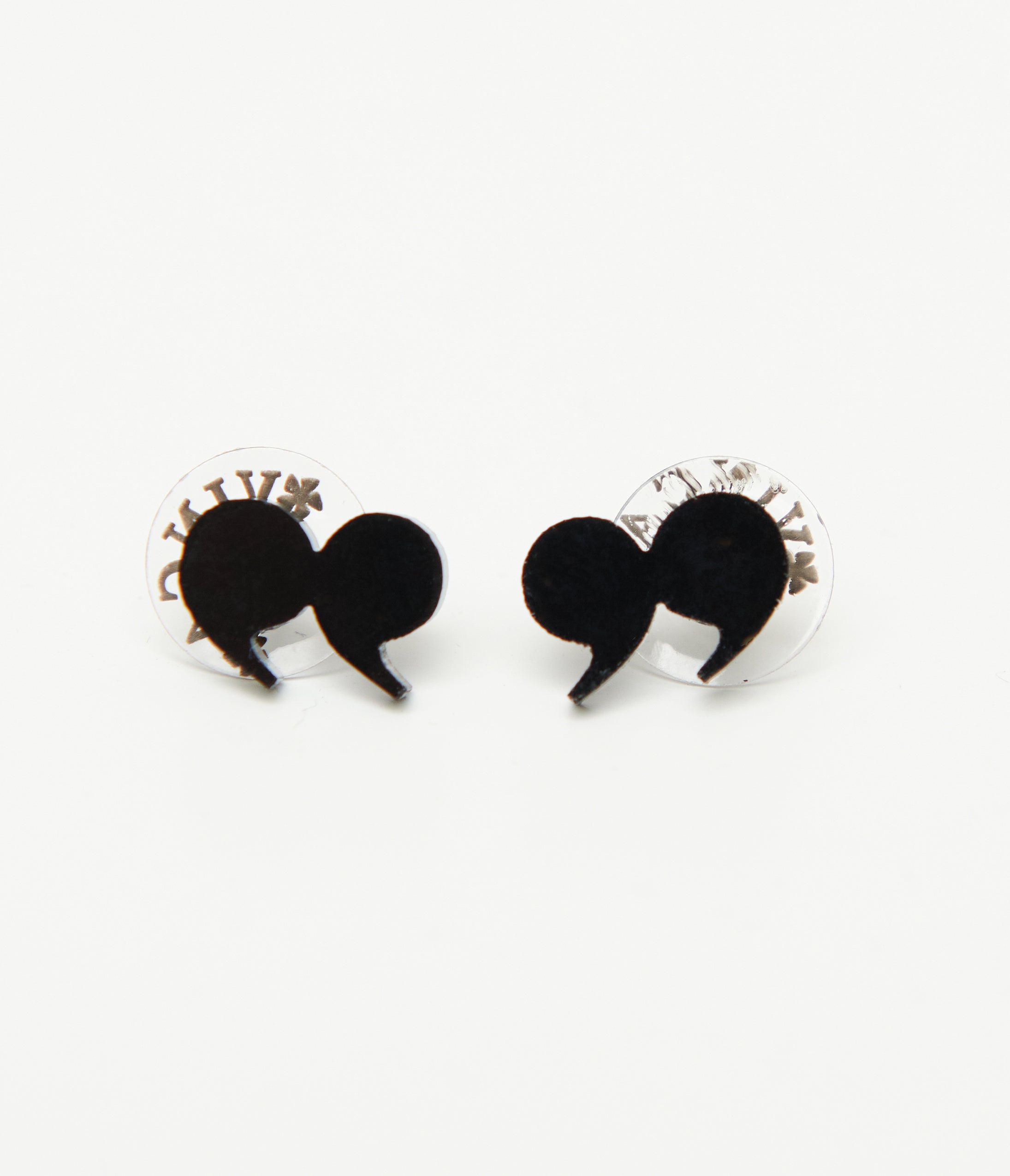 Black Quotation Mark Stud Earrings