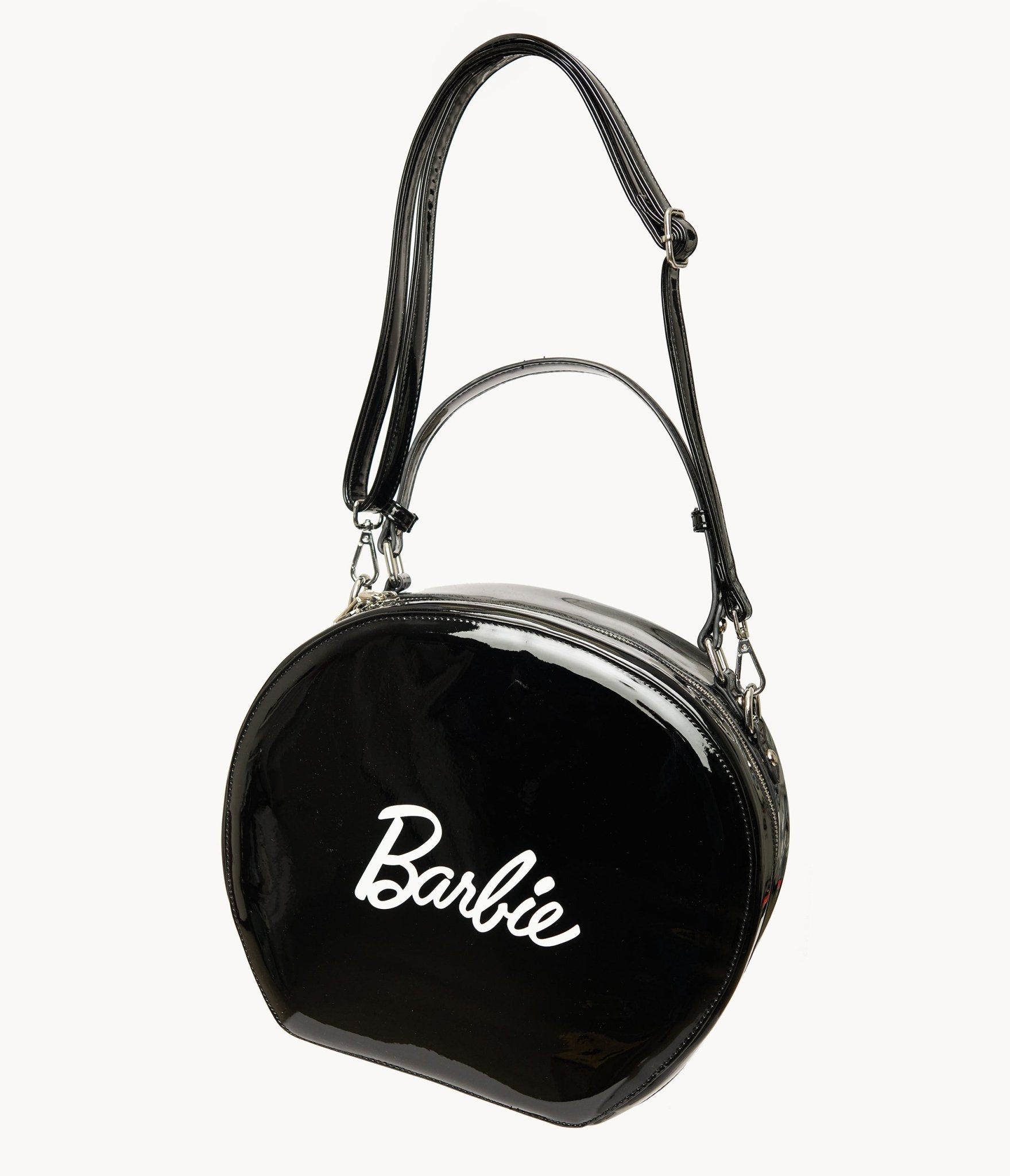 Barbie x Unique Vintage 1960s Black Leatherette Circle Bag