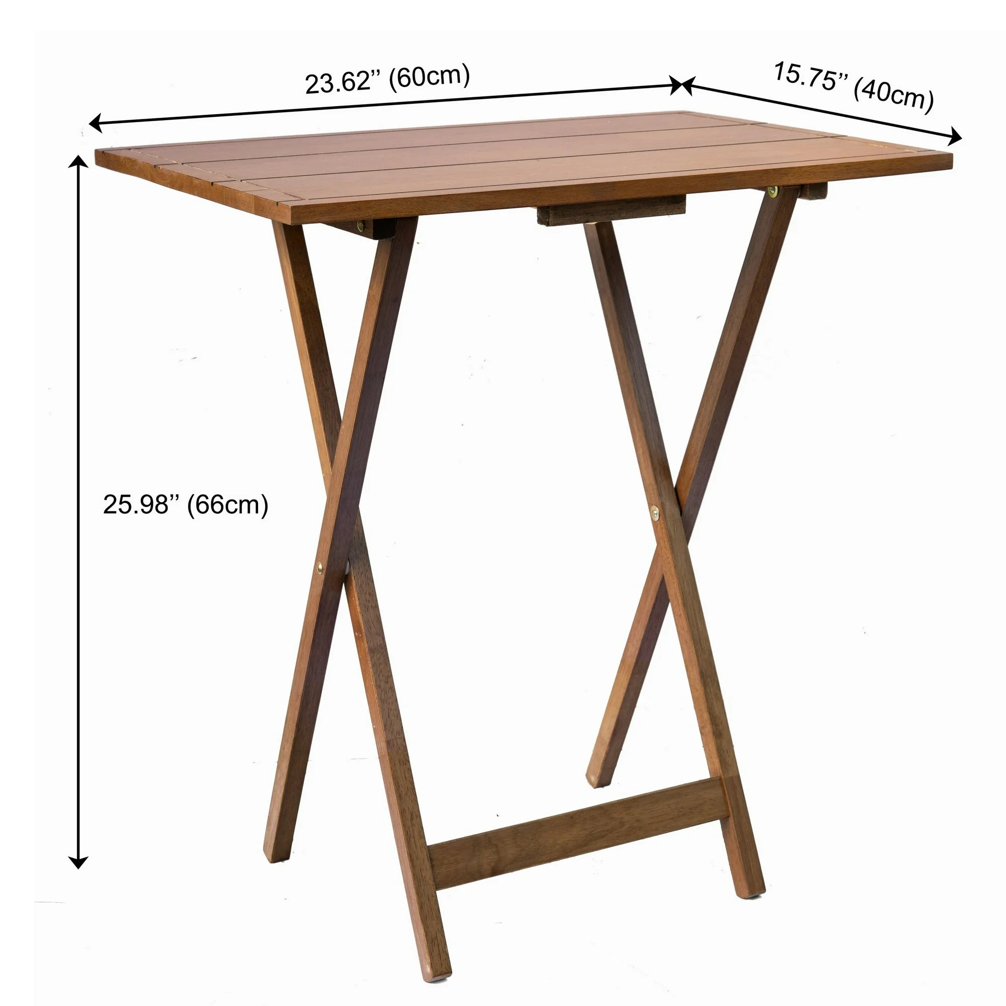 Mainstays MS4429801139001 5 Pcs Over Size TV Tray Farmhouse Table, Walnut