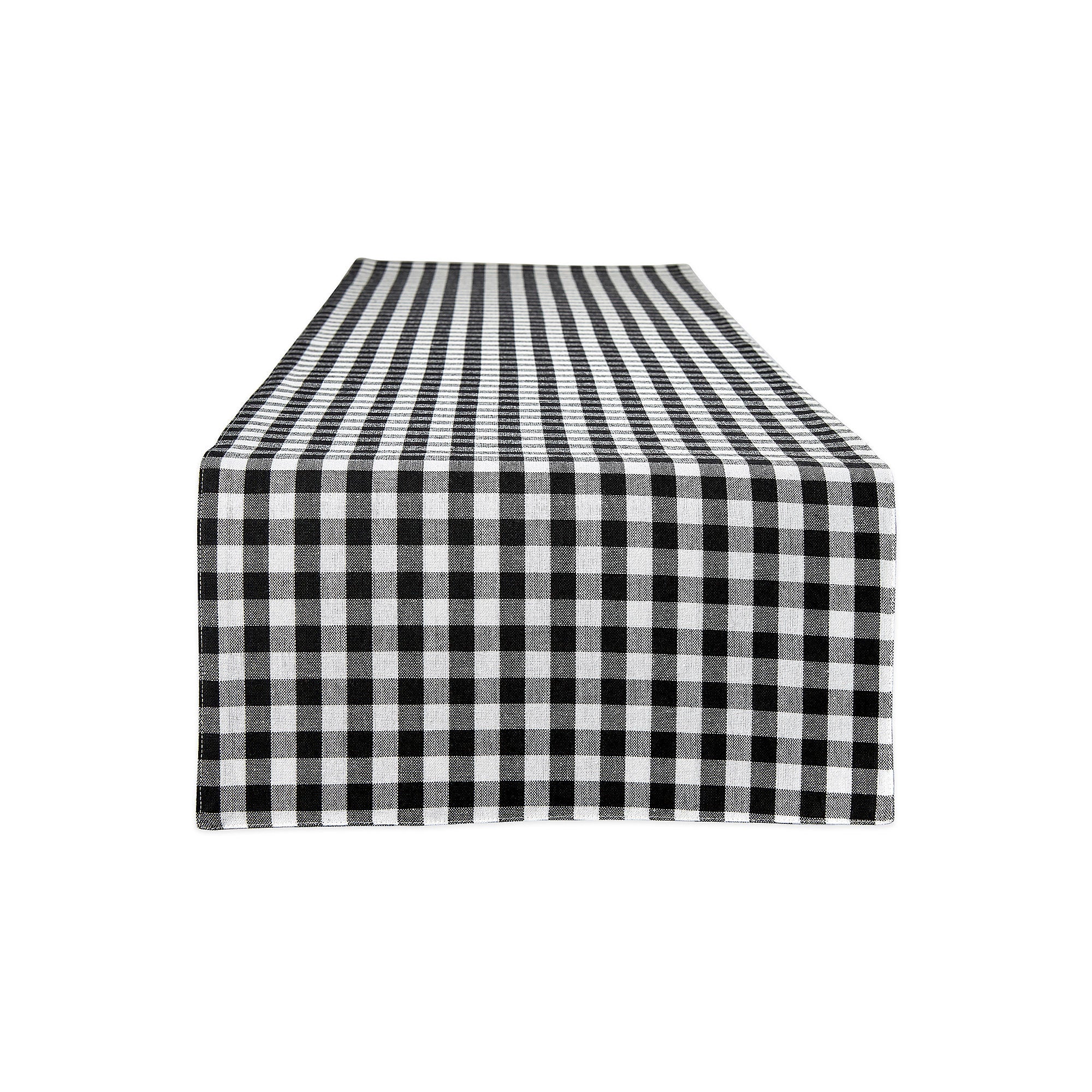 Design Imports Gingham Buffalo Check Table Runner - BLACK ONE SIZE