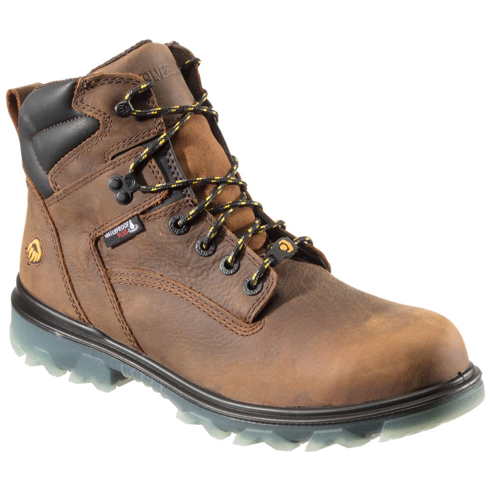 Wolverine I-90 EPX CarbonMAX Waterproof Safety Toe Work Boots for Men - Brown - 8M