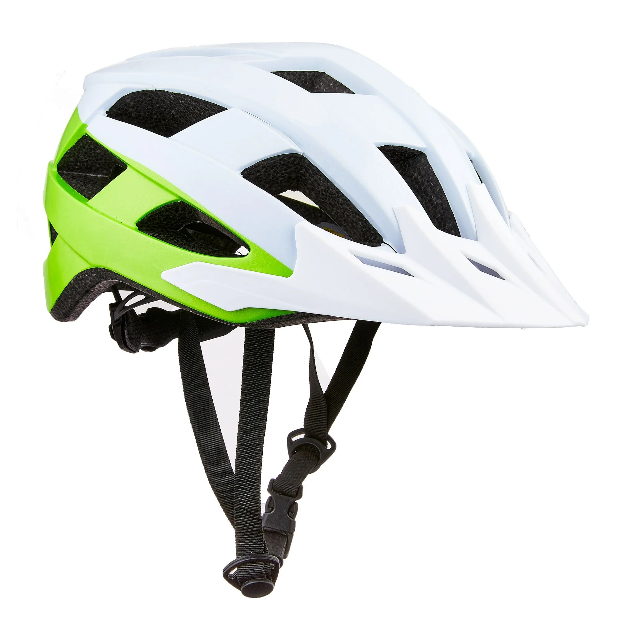 Ozark Trail 4676 Adult Bike Helmet, White and Lime Green (Ages 14+), Single