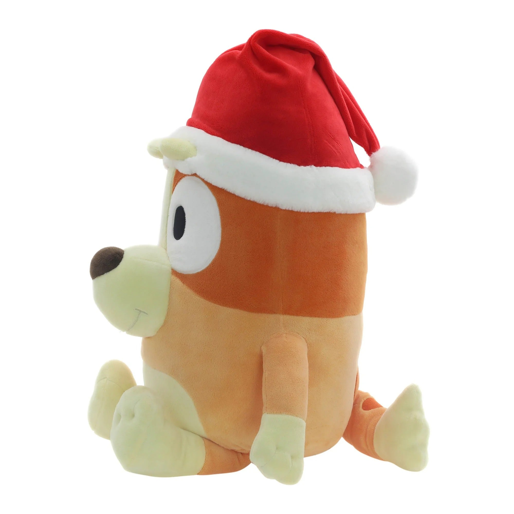 Dandee International LLC Bluey 24In Orange Jumbo Bingo Plush w/ Red Santa Hat - 3 Years & Up